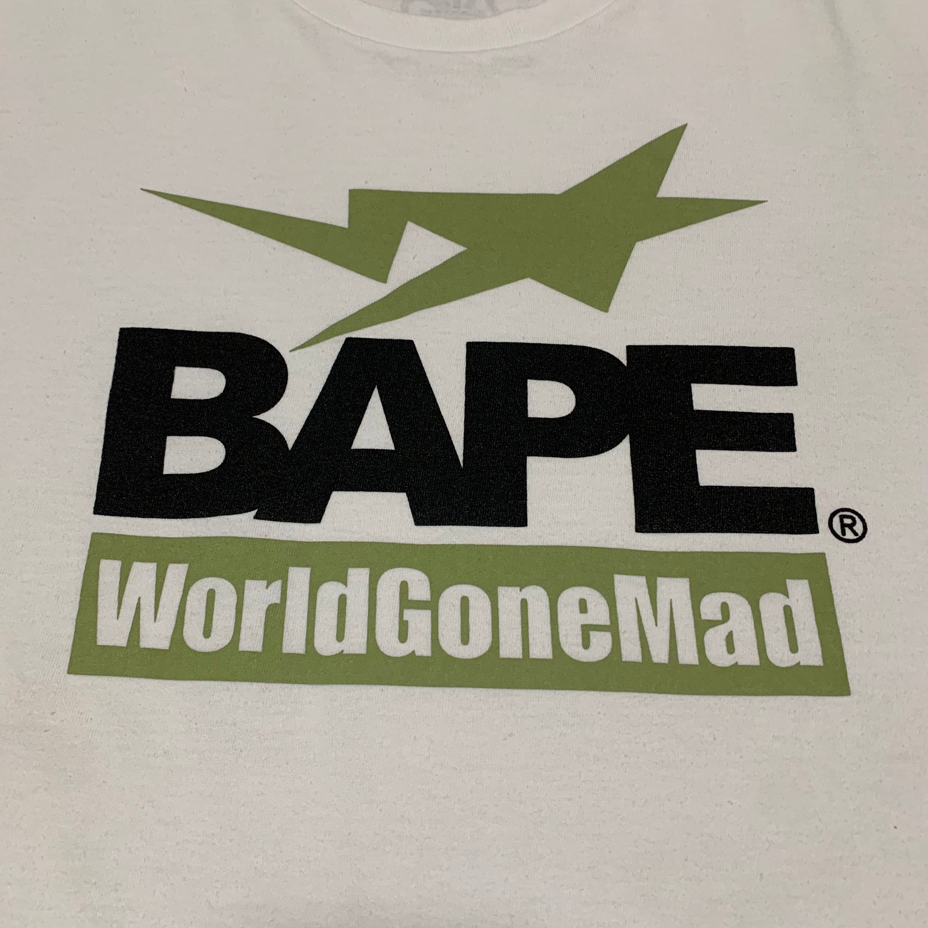 Bape XL Archive Graphic World Gone Mad White Tee 2022
