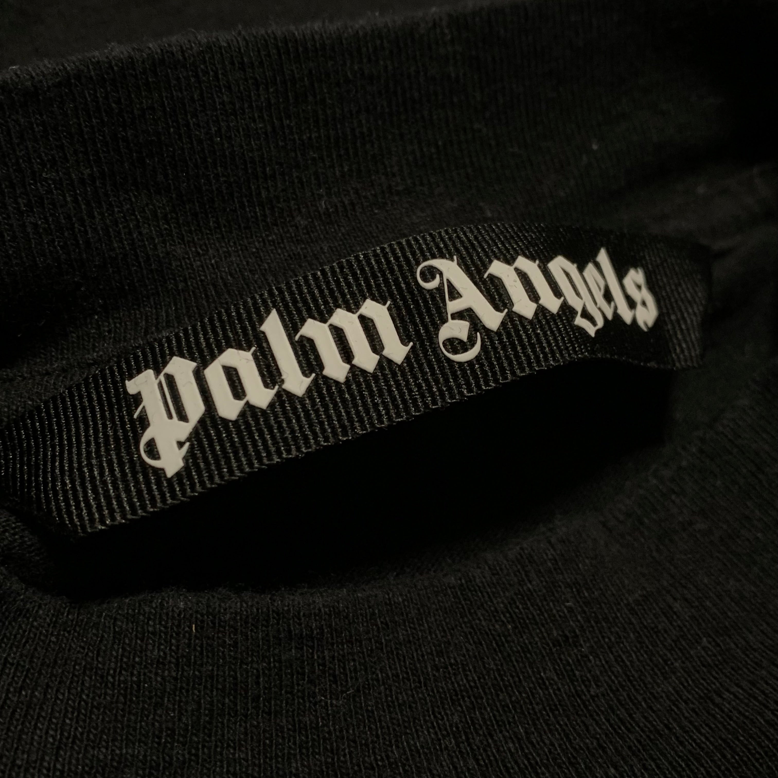Palm Angels Small Tee Paris Sprayed Black T-Shirt