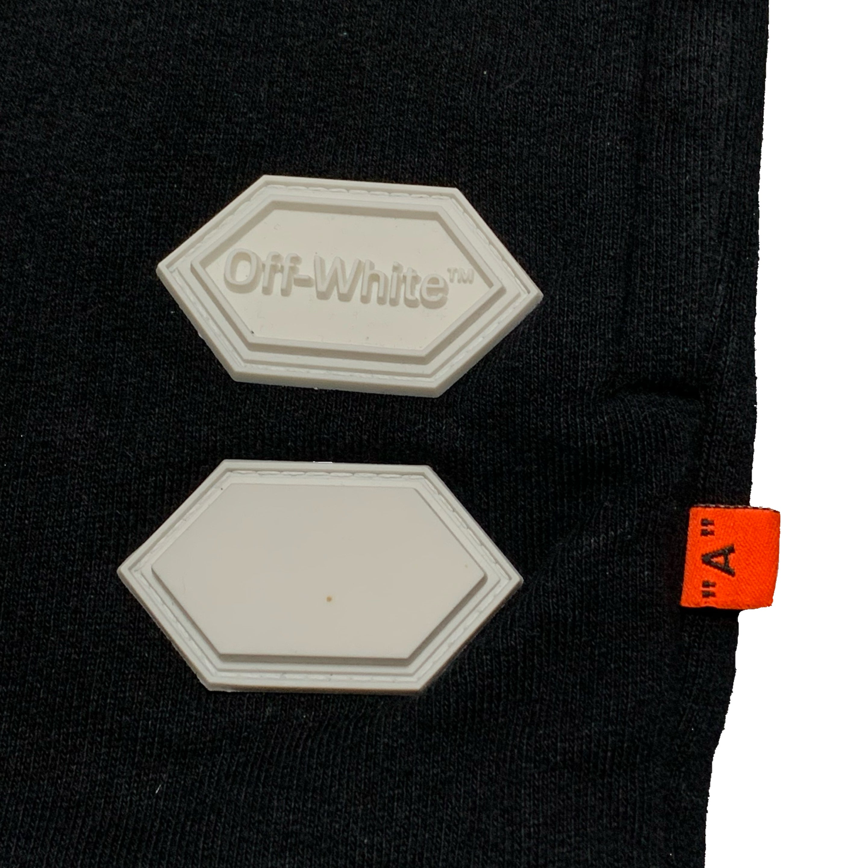 Off White Medium Shorts Graphic Black Jogger Bottoms Virgil Abloh