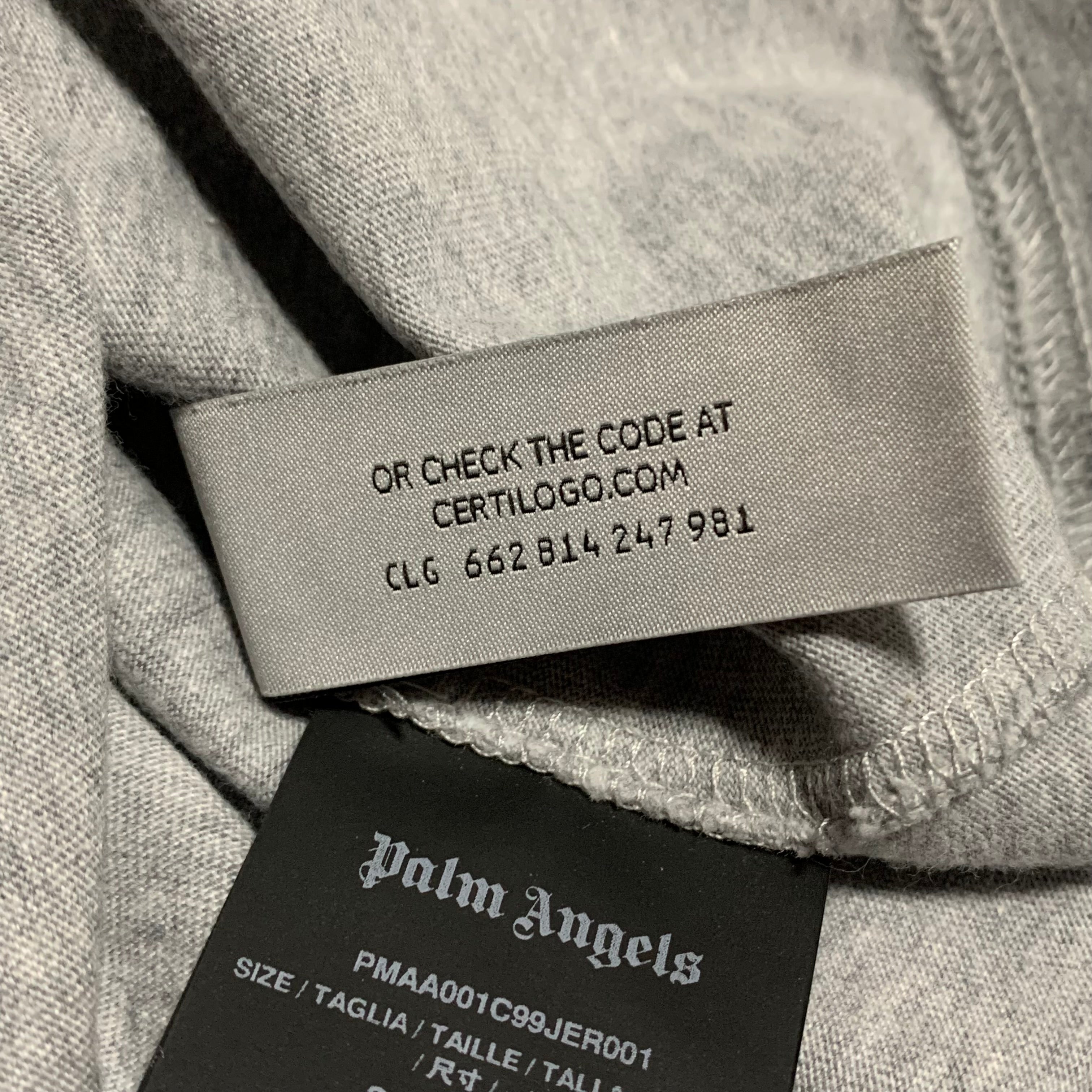 Palm Angels Small Classic Bear Grey Tee