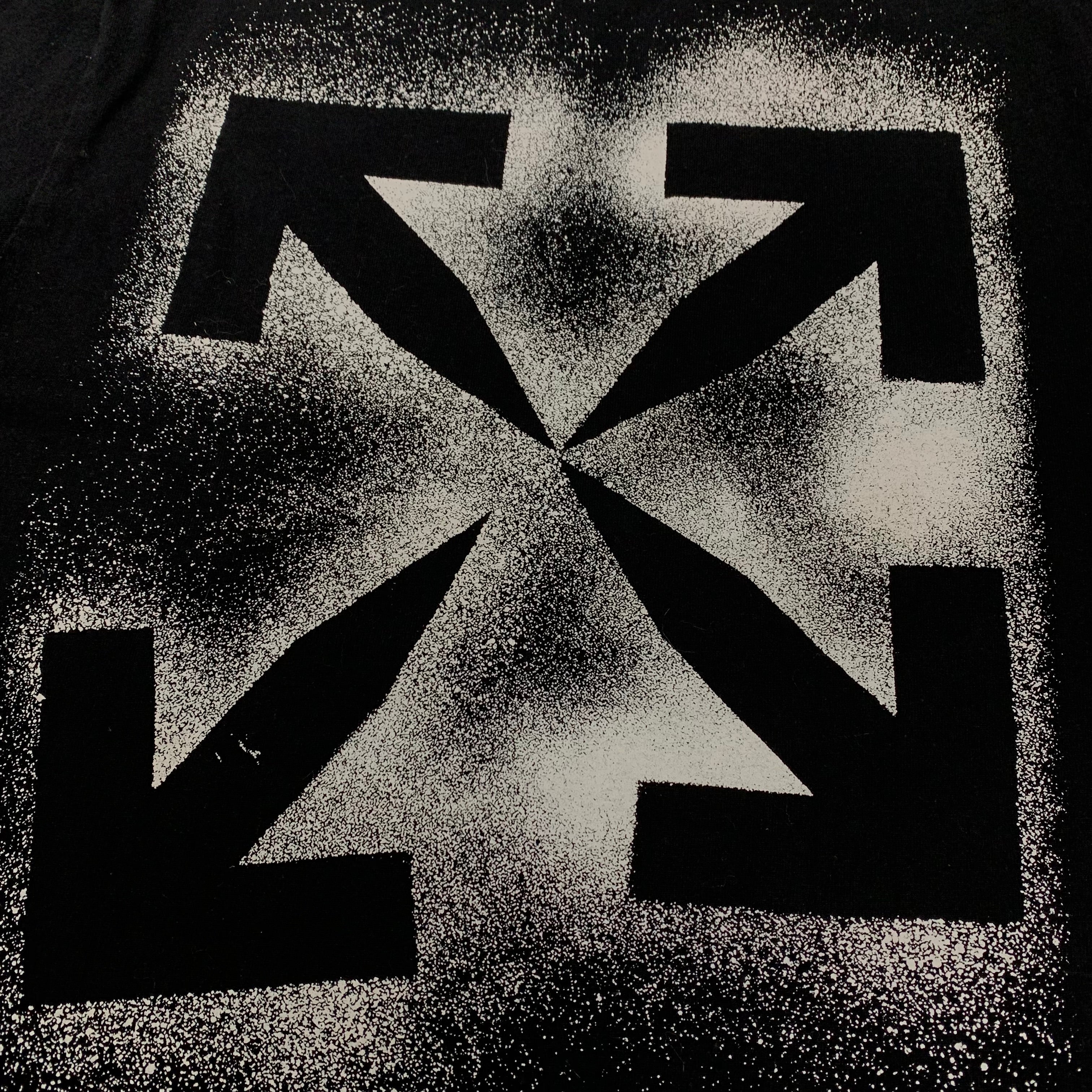 Off White XS Tee Stencil Arrows Black T-Shirt Virgil Abloh