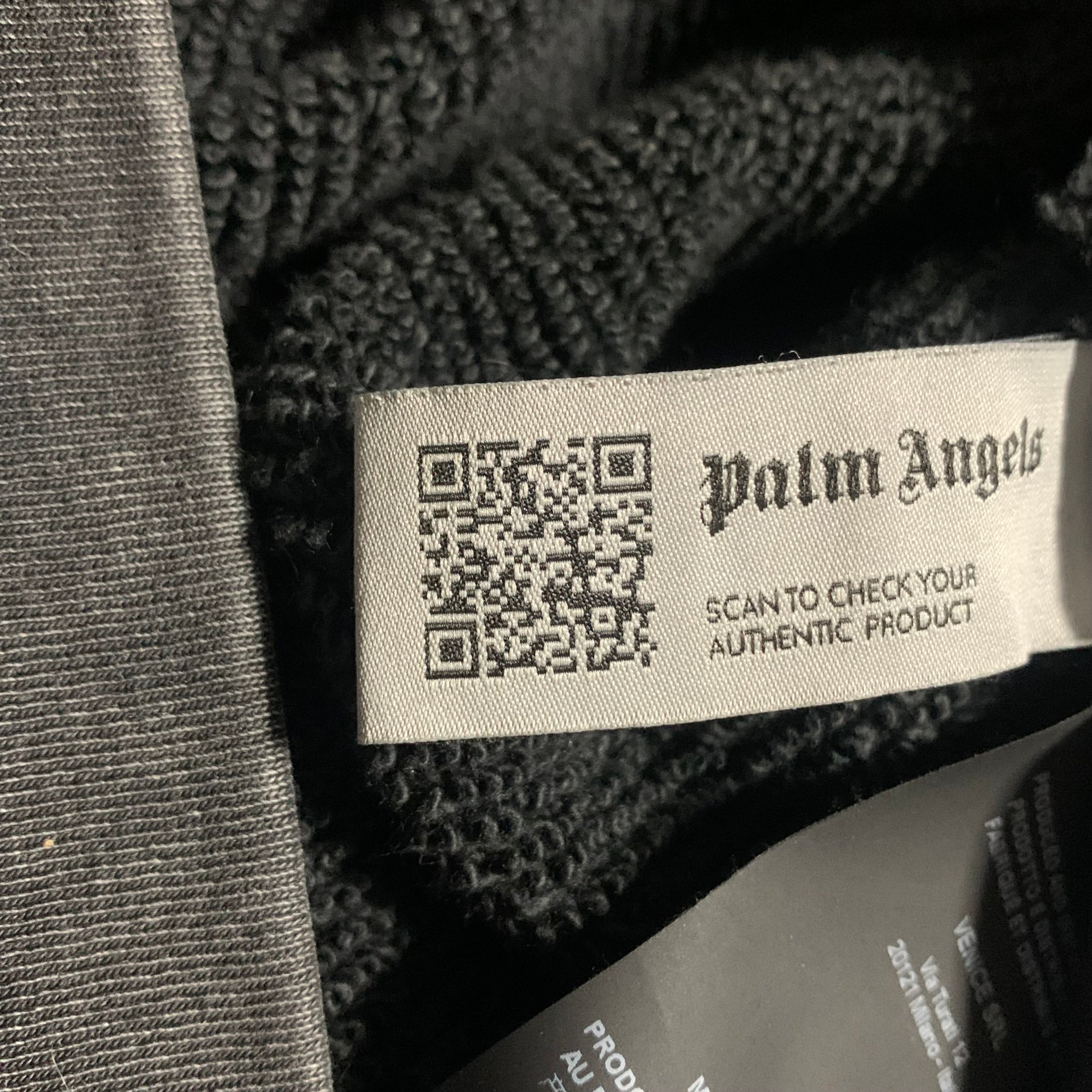 Palm Angels Medium Factory Records Faded Music Grey Hoodie