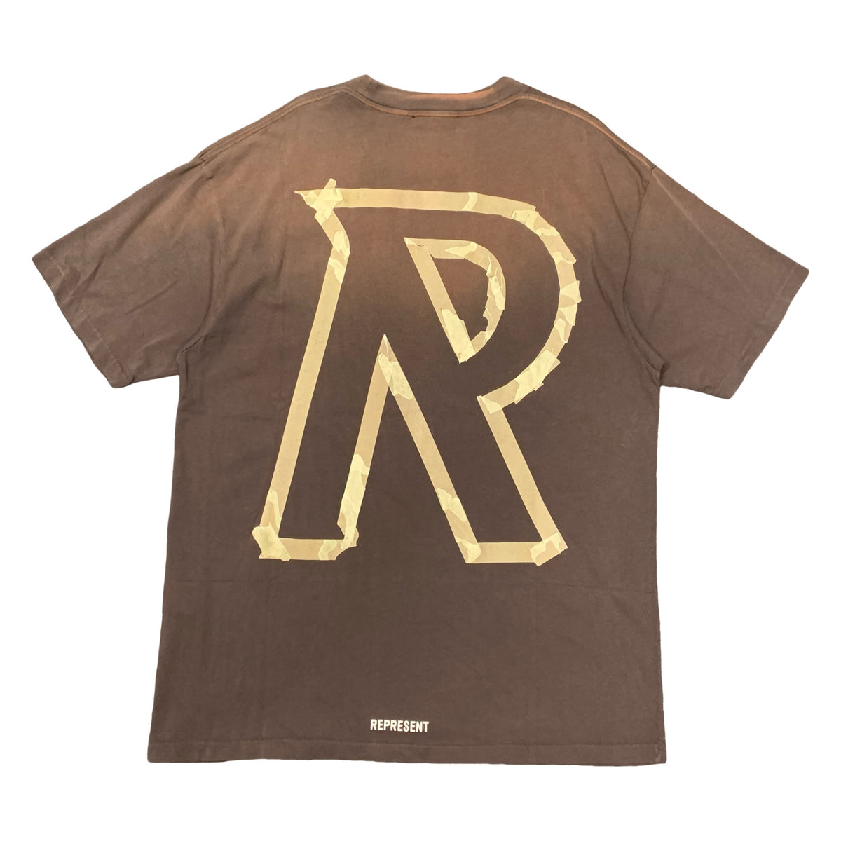 Represent Medium Tee Masking Tape Initial Cedar Brown T-Shirt