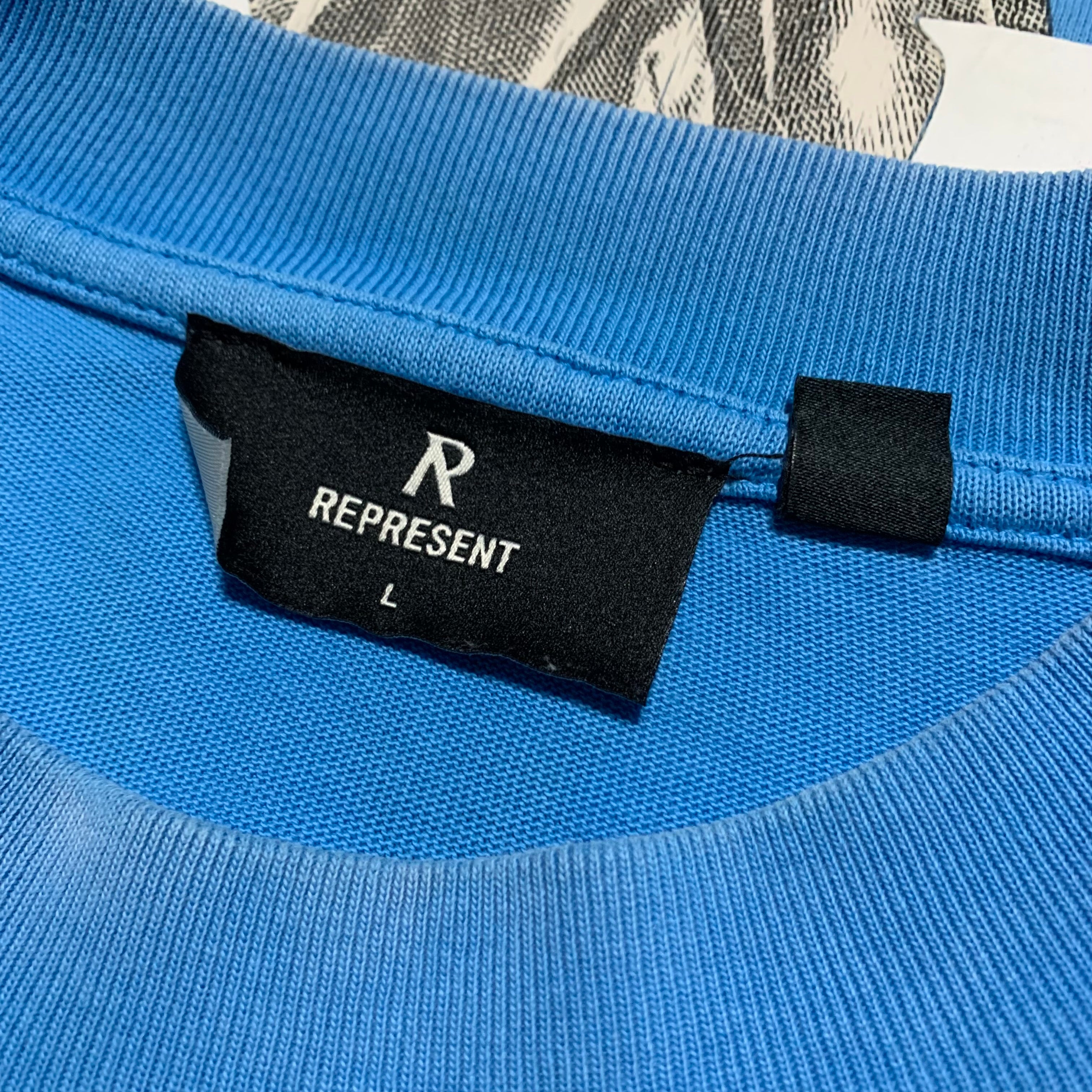 Represent Large Archangel Sun Fade Electric Blue Tee