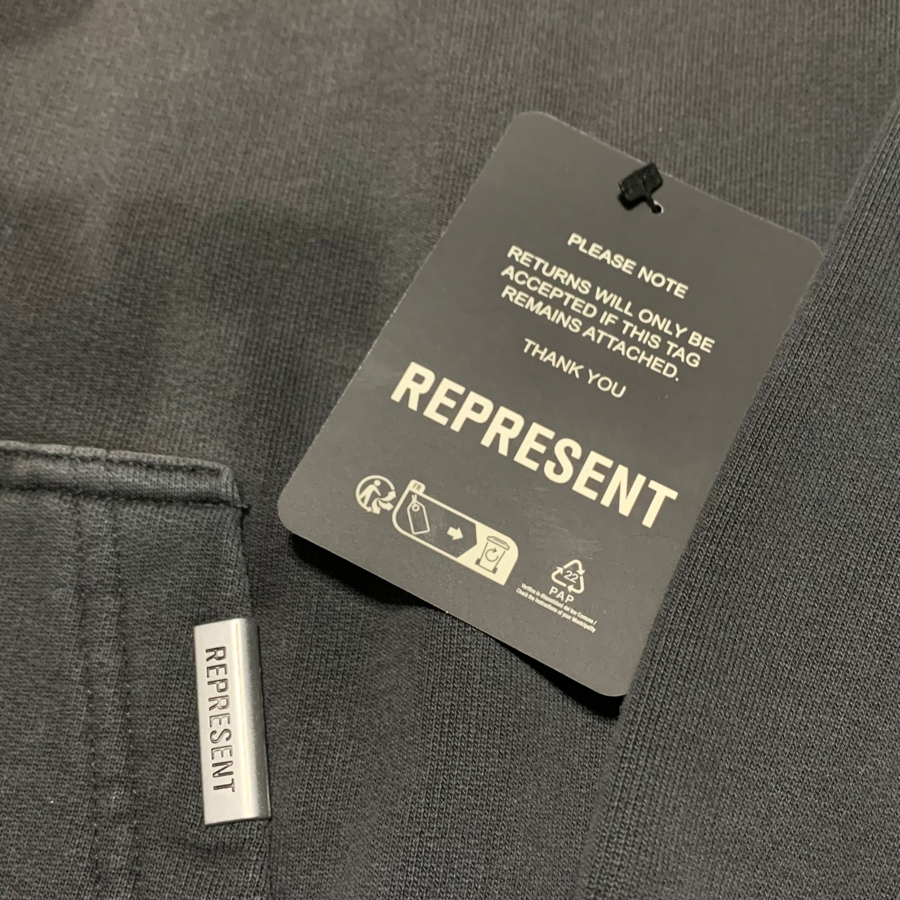 Represent Small Property Of End Stained Black Hoodie (RRP £180)