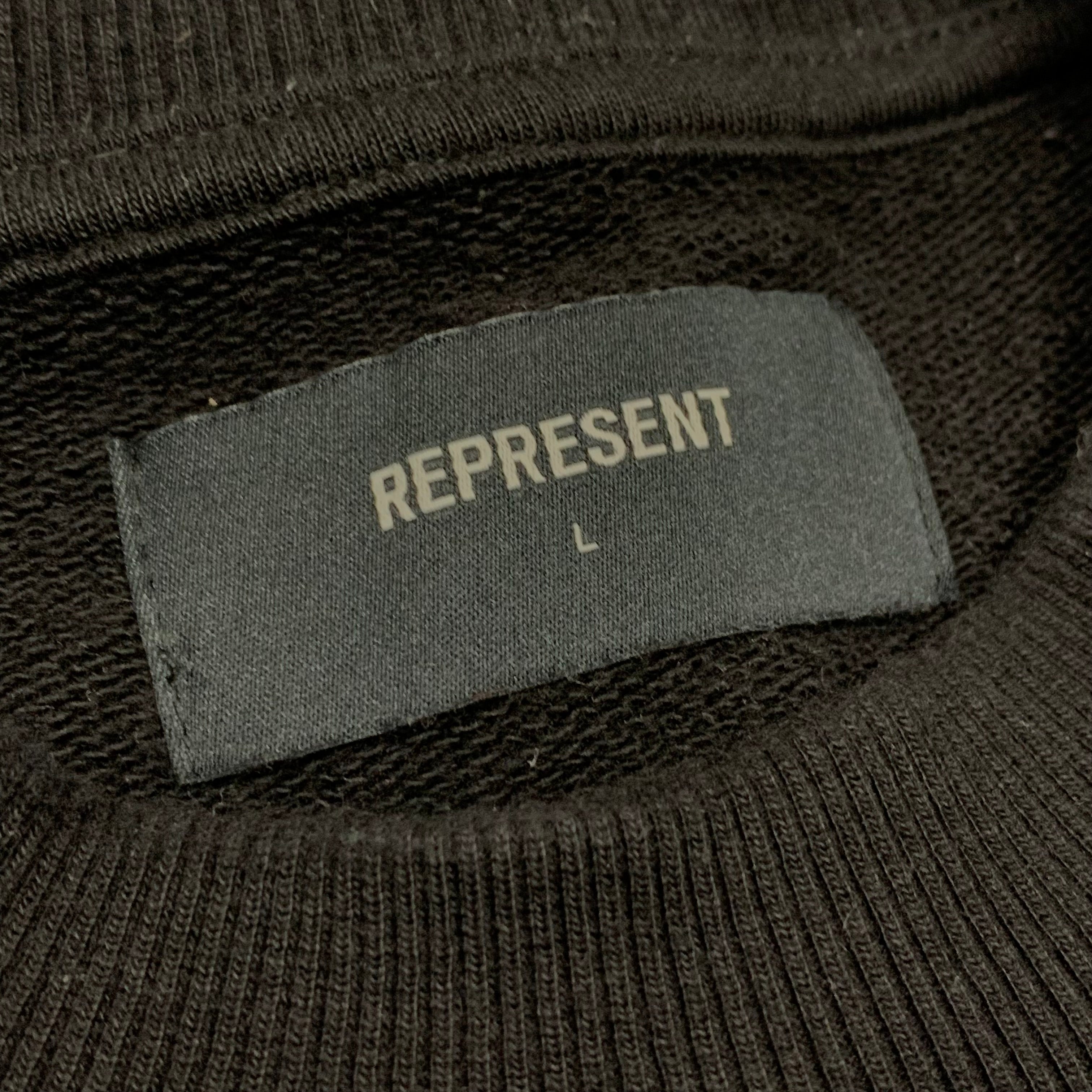 Represent Large Sweatshirt Vitesse Jet Black Crewneck