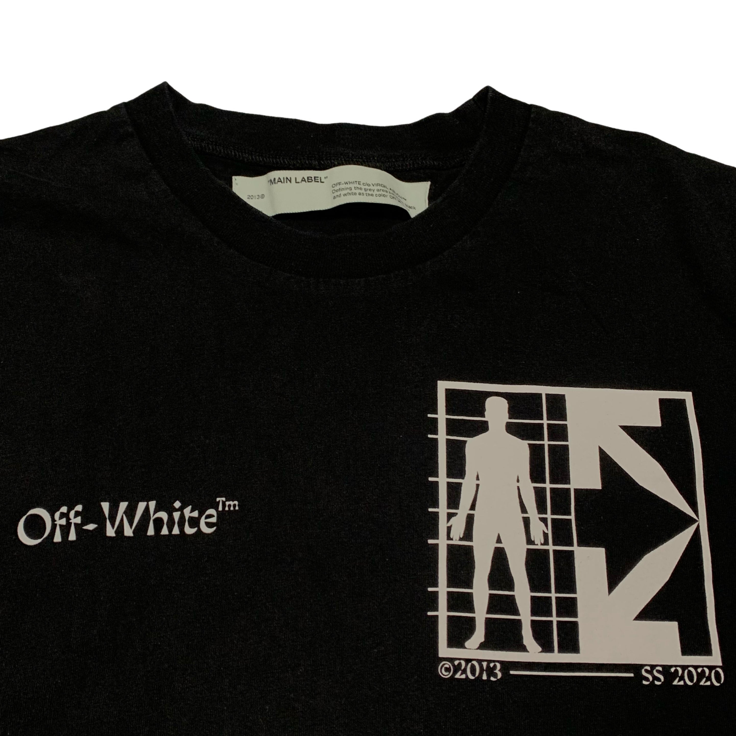 Off White Large Half Man Arrow Black Tee Virgil Abloh