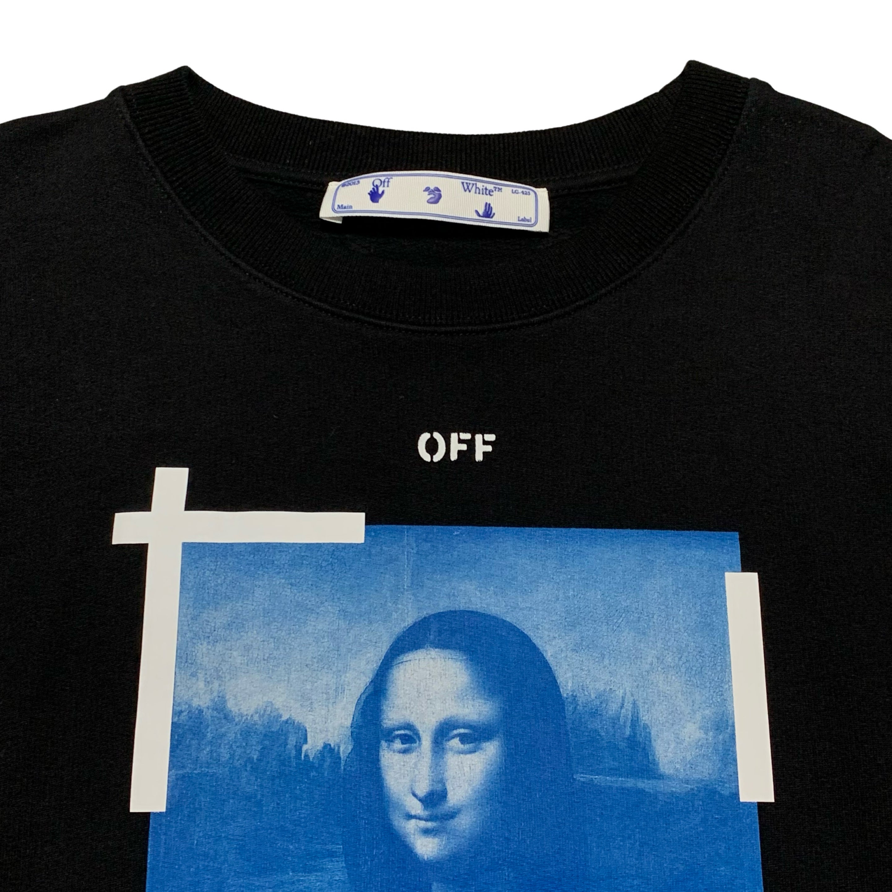 Off White XL Mona Lisa Arrows Black Sweatshirt Crewneck Virgil Abloh
