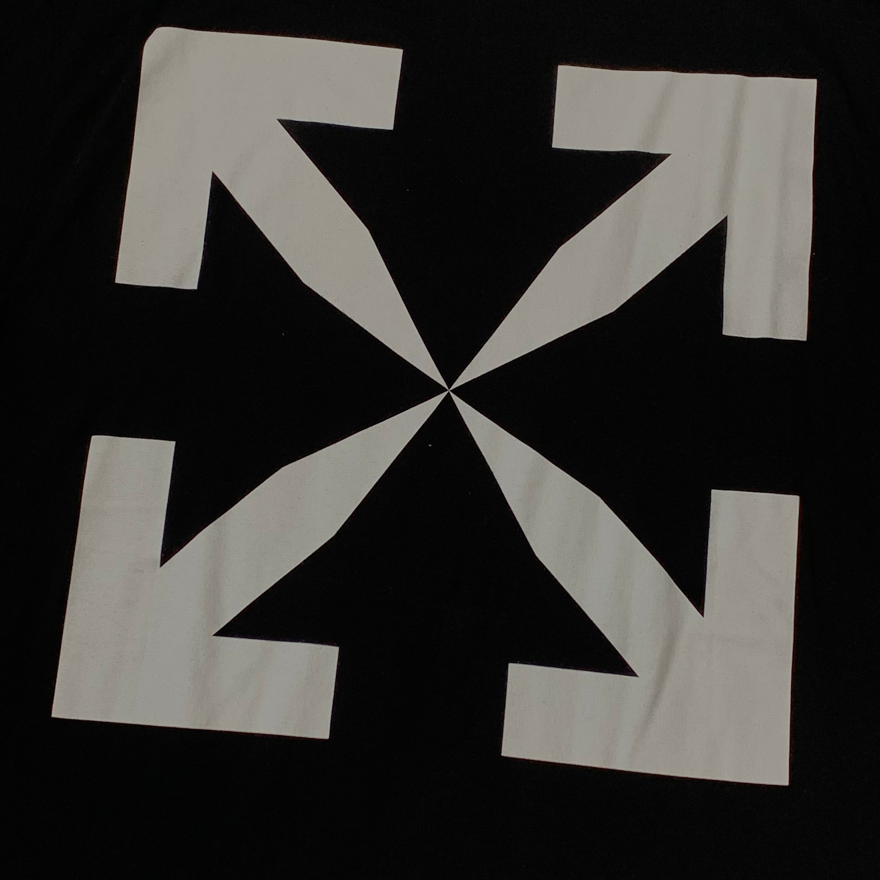 Off White Medium Tee Pascal Skeleton Arrows Black T-Shirt Virgil Abloh