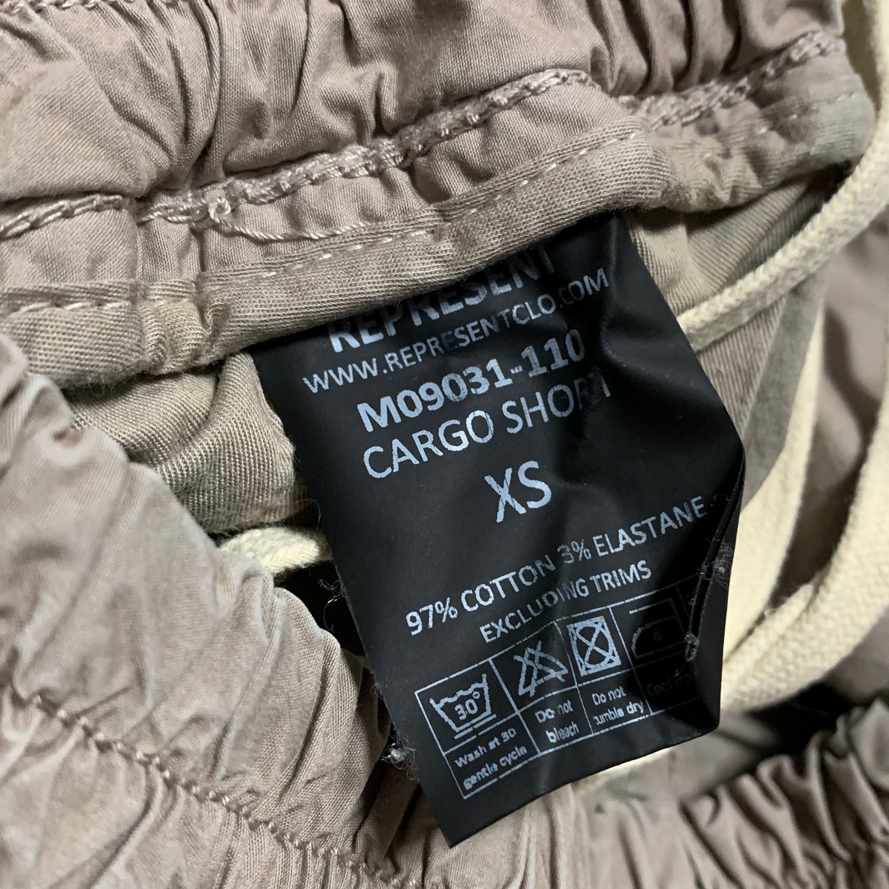 Represent XS Shorts Cargo Bottoms Beige Taupe