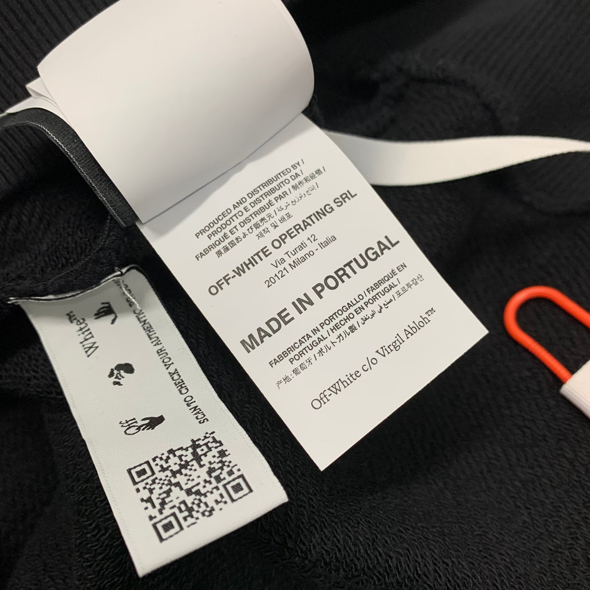 Off White XXL Hoodie Wave Diagonal Black Hoodie Virgil Abloh