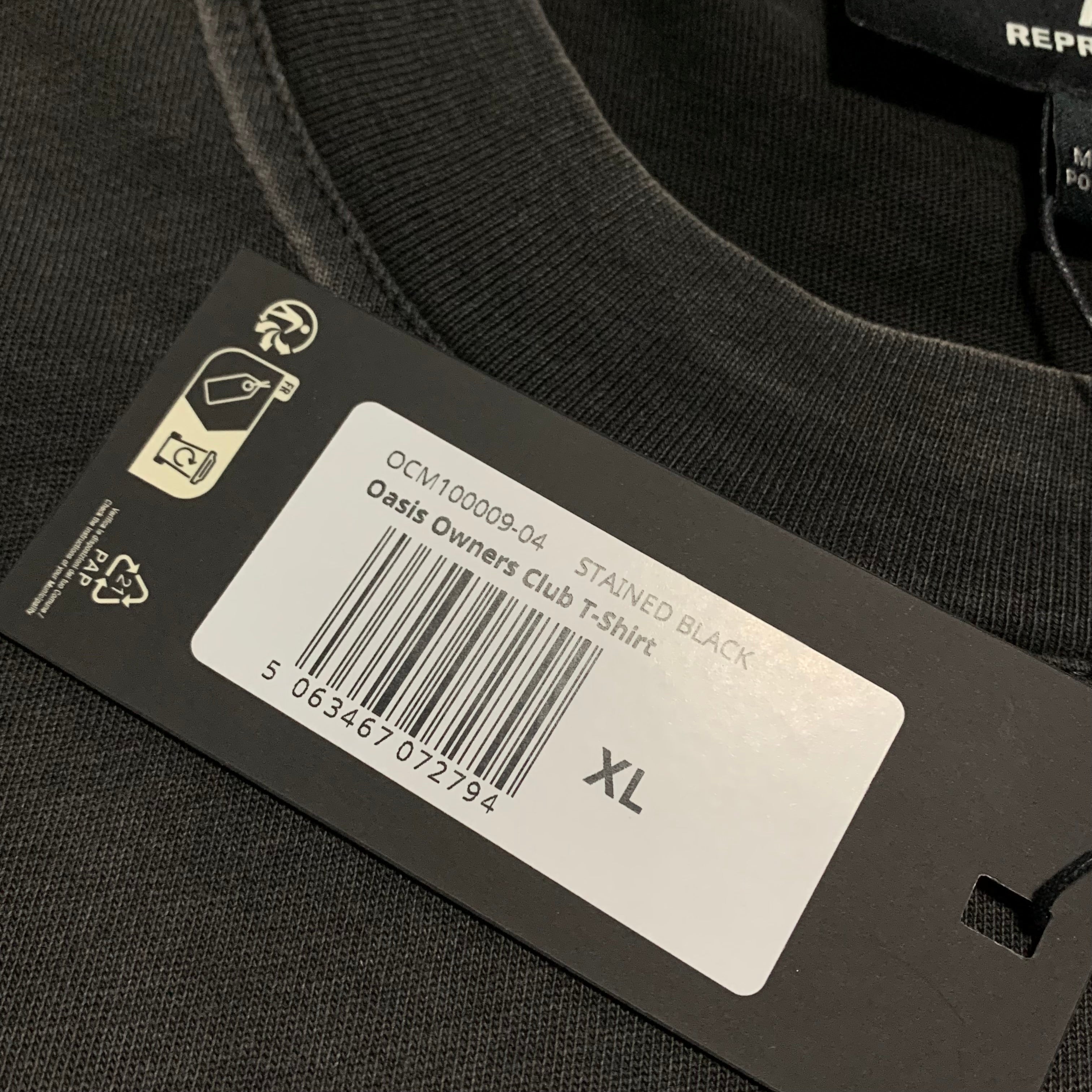 Represent XL Oasis Owners Club Stained Black Tee