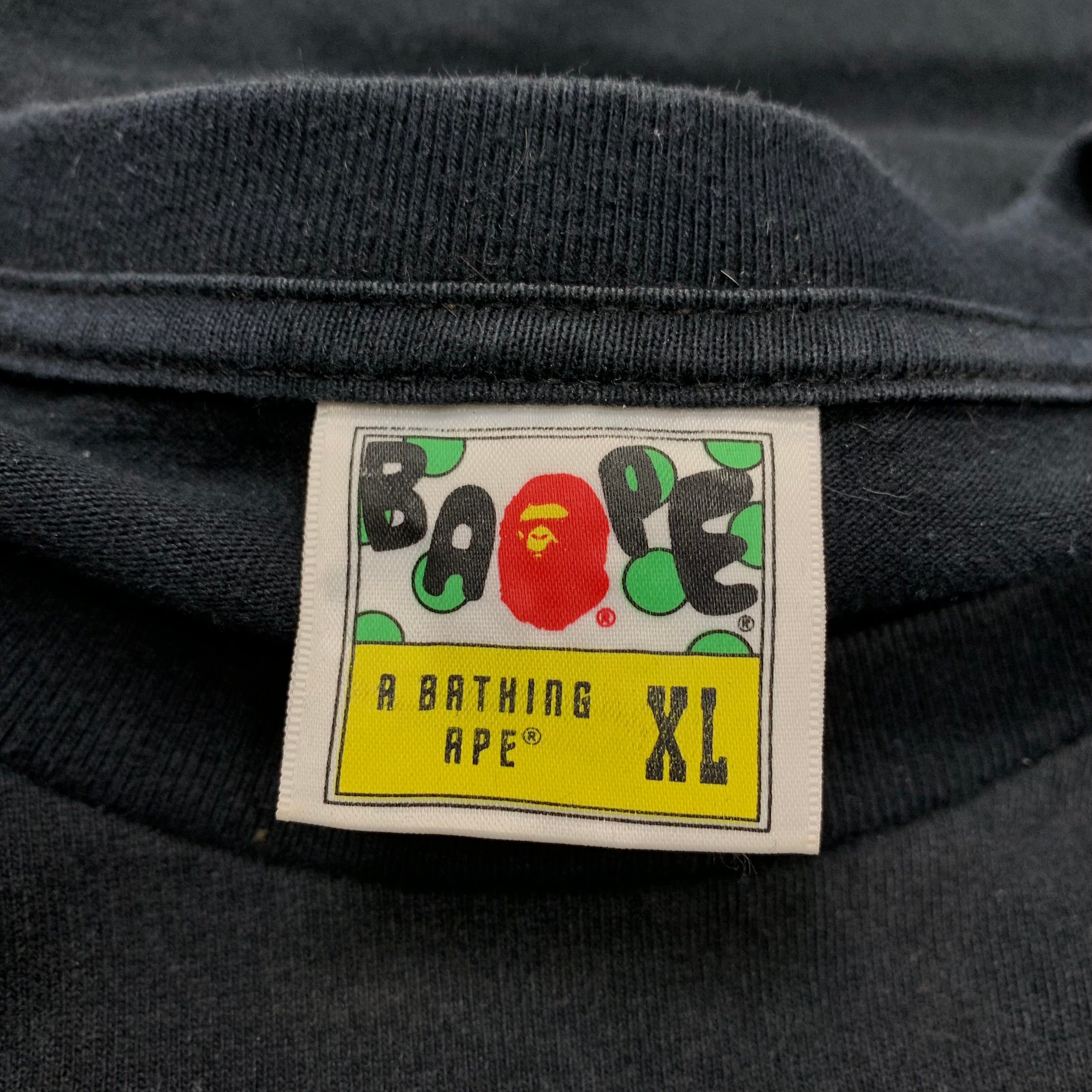 Bape XL Tee Metal Ape Head Black T-Shirt A Bathing Ape