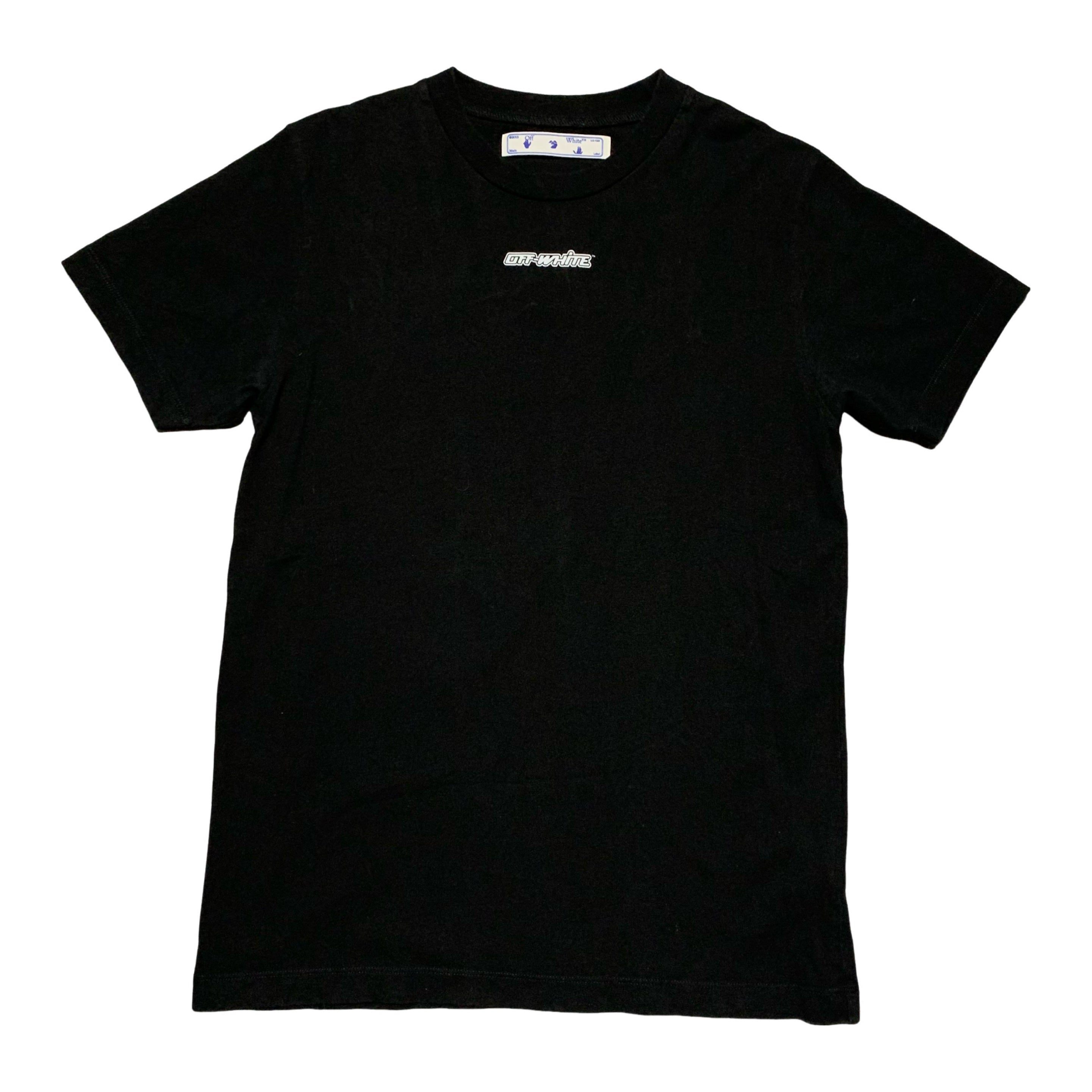 Off White Medium Marker Arrows Black Tee Virgil Abloh Pink Graphic