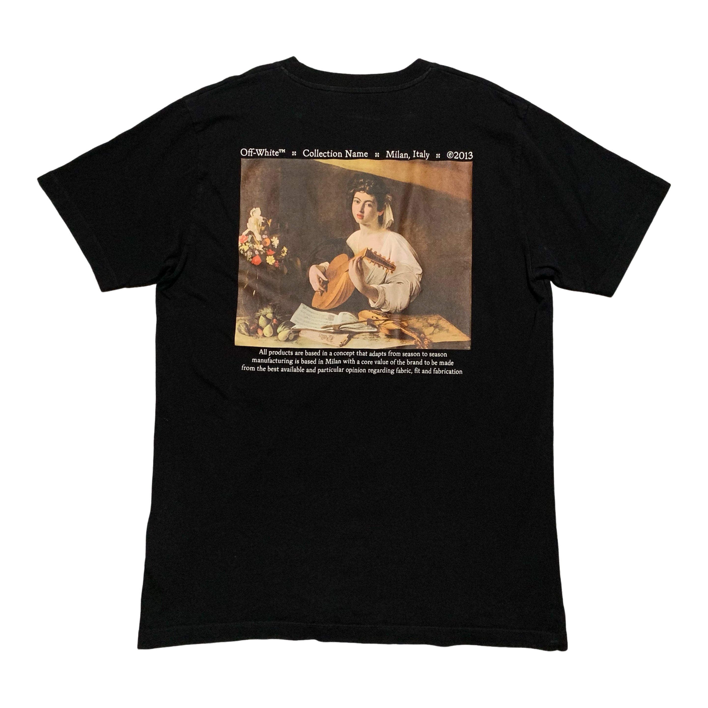 Off White Large Caravaggio Lute Black Tee Virgil Abloh