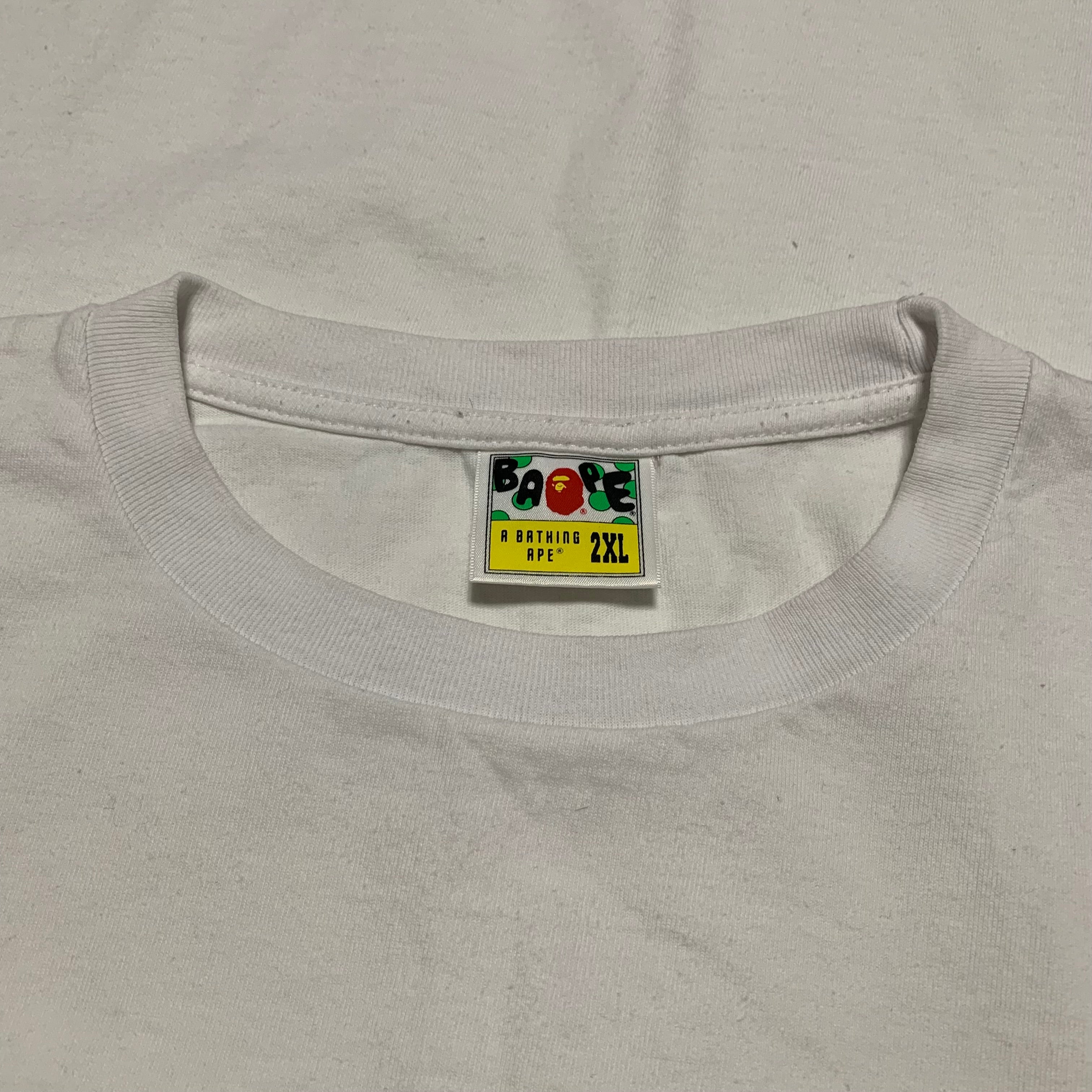 Bape 2XL College Camo White Tee A Bathing Ape XXL