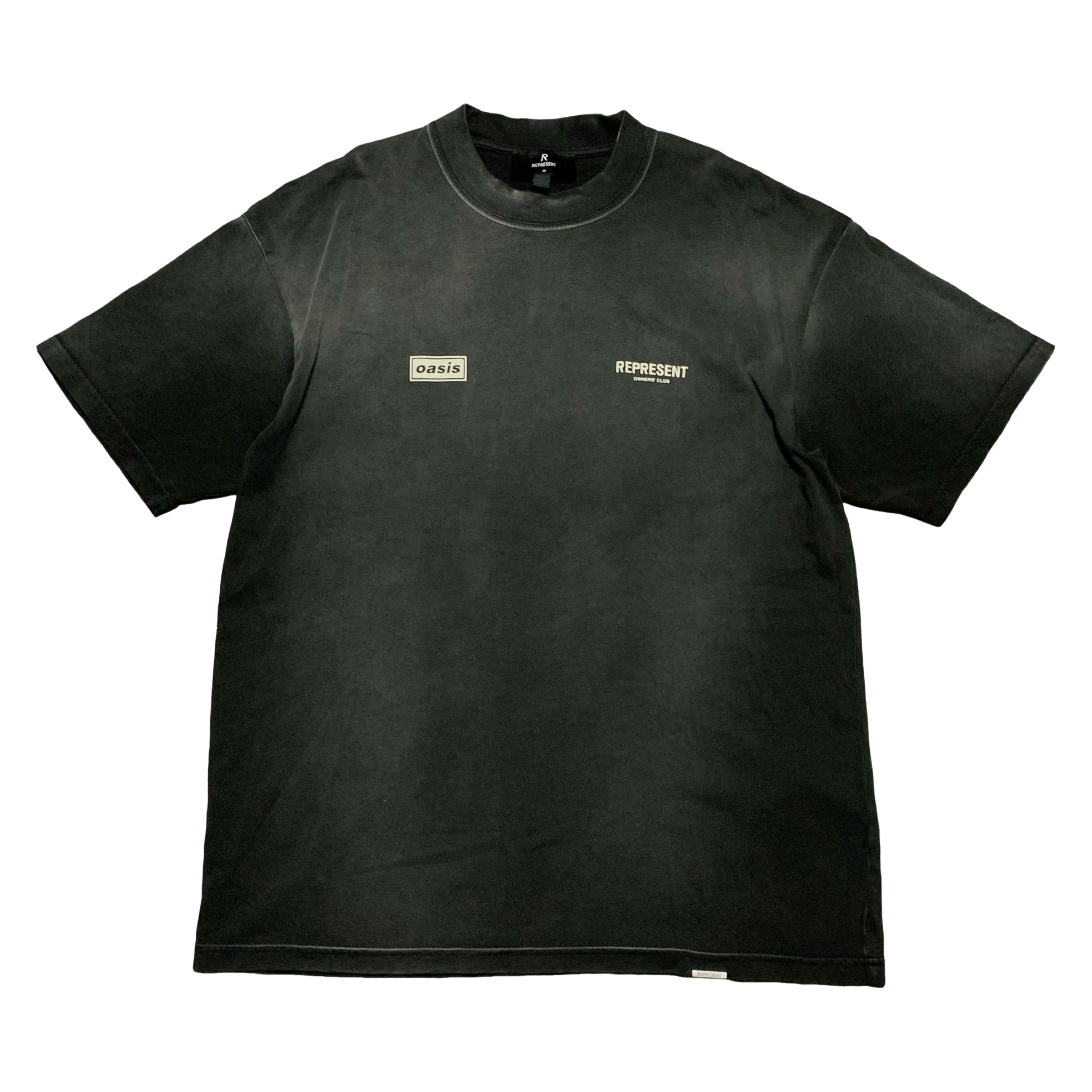 Represent Oasis Medium Owners Club Stained Black Tee