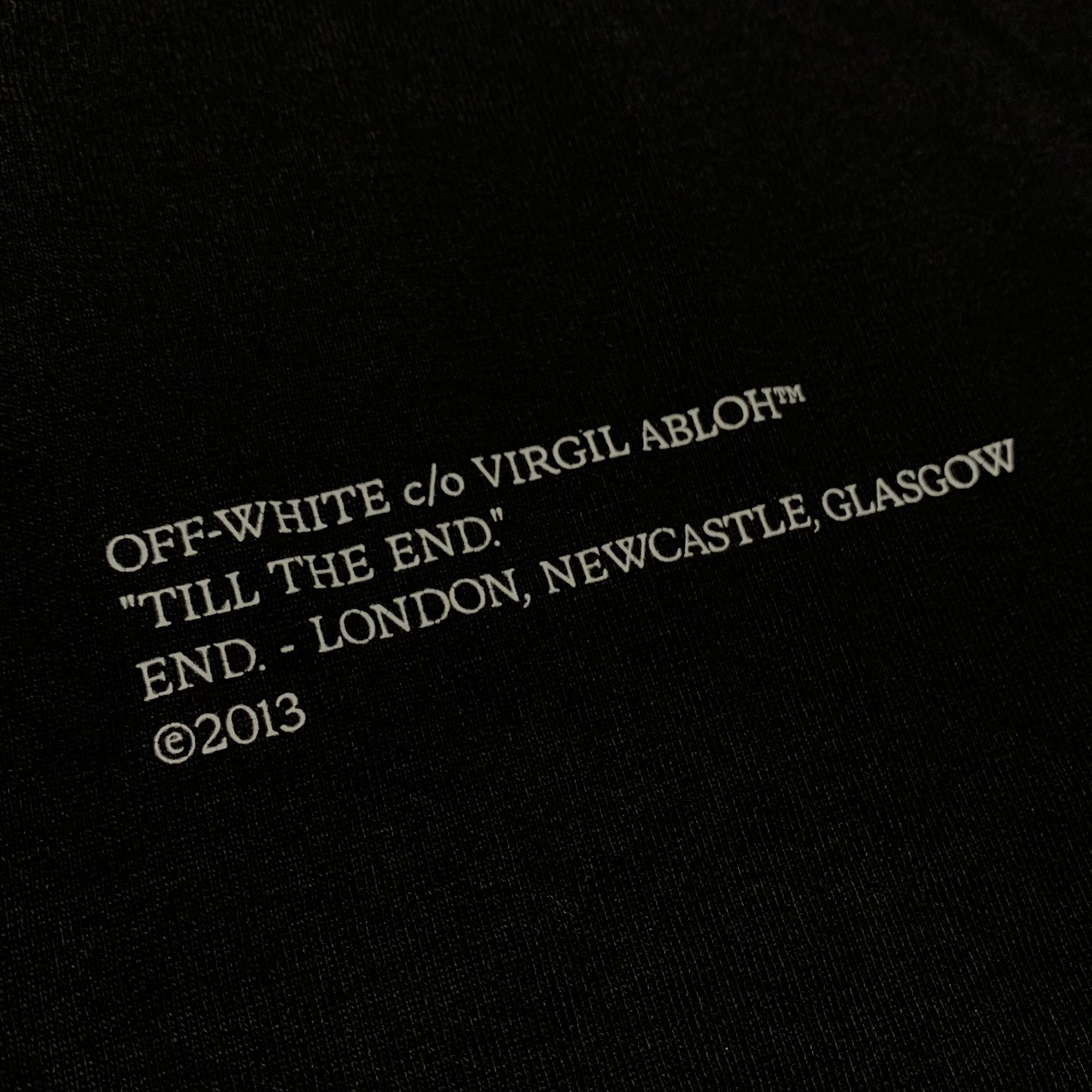Off White Small Caravaggio Graphic Black Tee Till The End Virgil Abloh