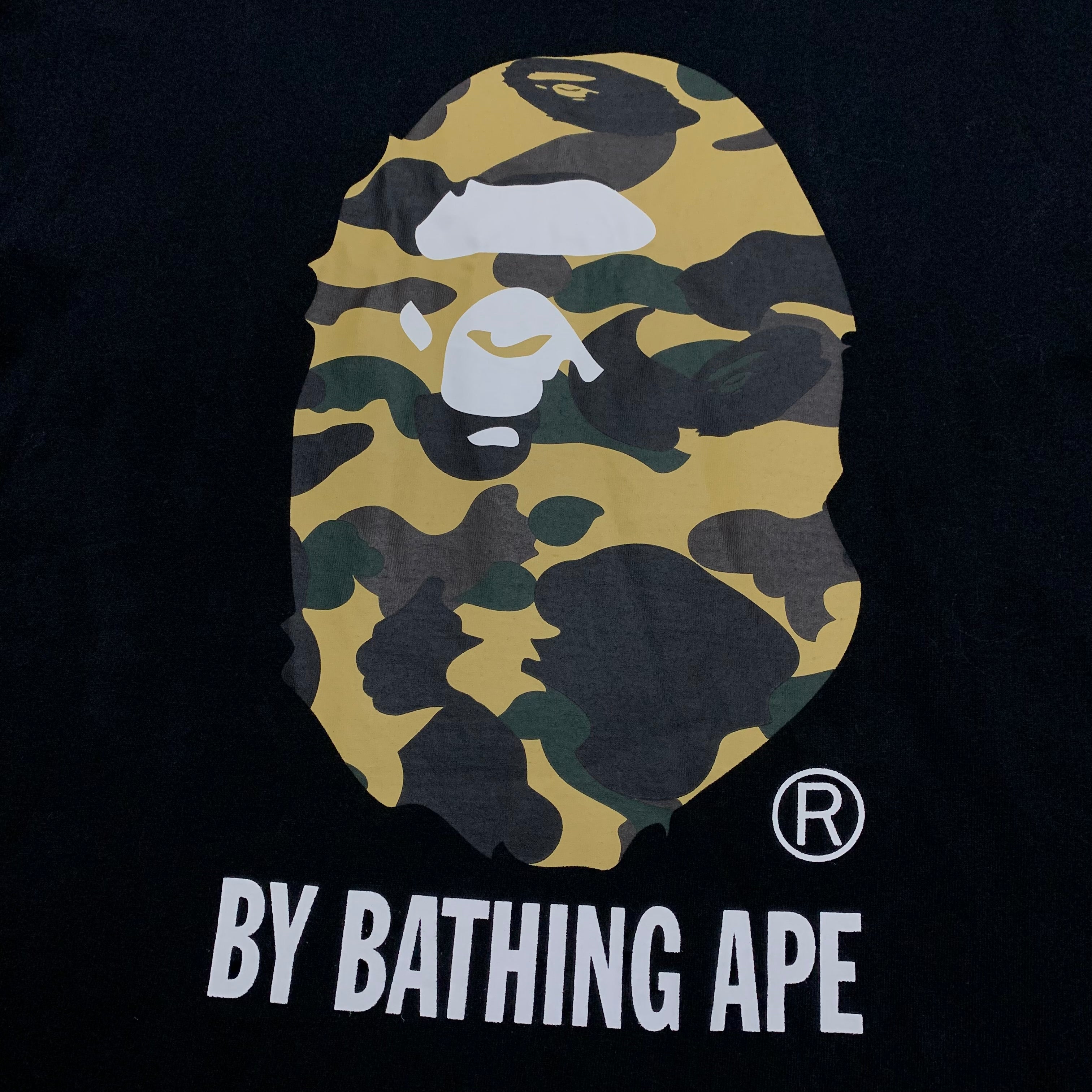 Bape Medium Big Ape Head 1st Camo Black Tee