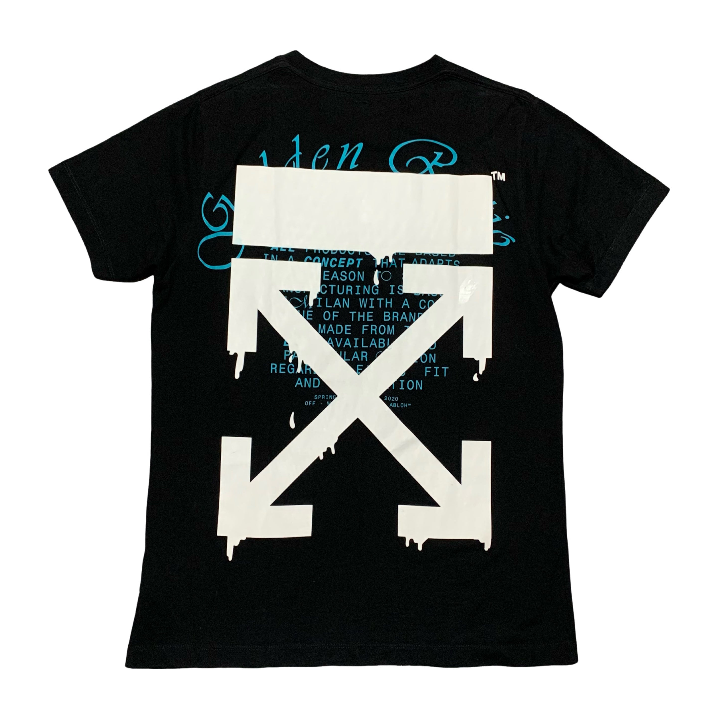 Off White Large Dripping Arrows Black Tee Virgil Abloh