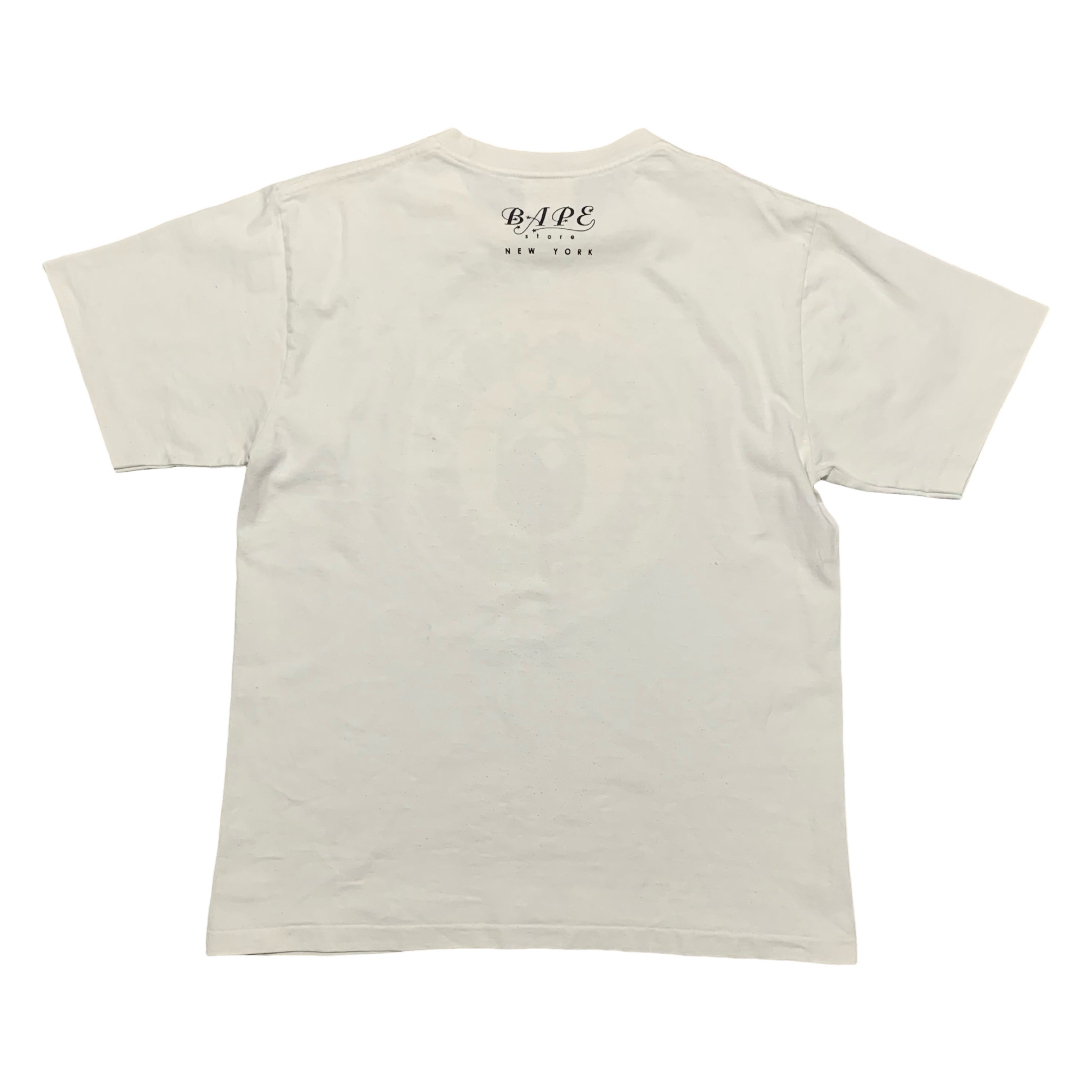 Bape Medium Busy Works New York Camo White Tee