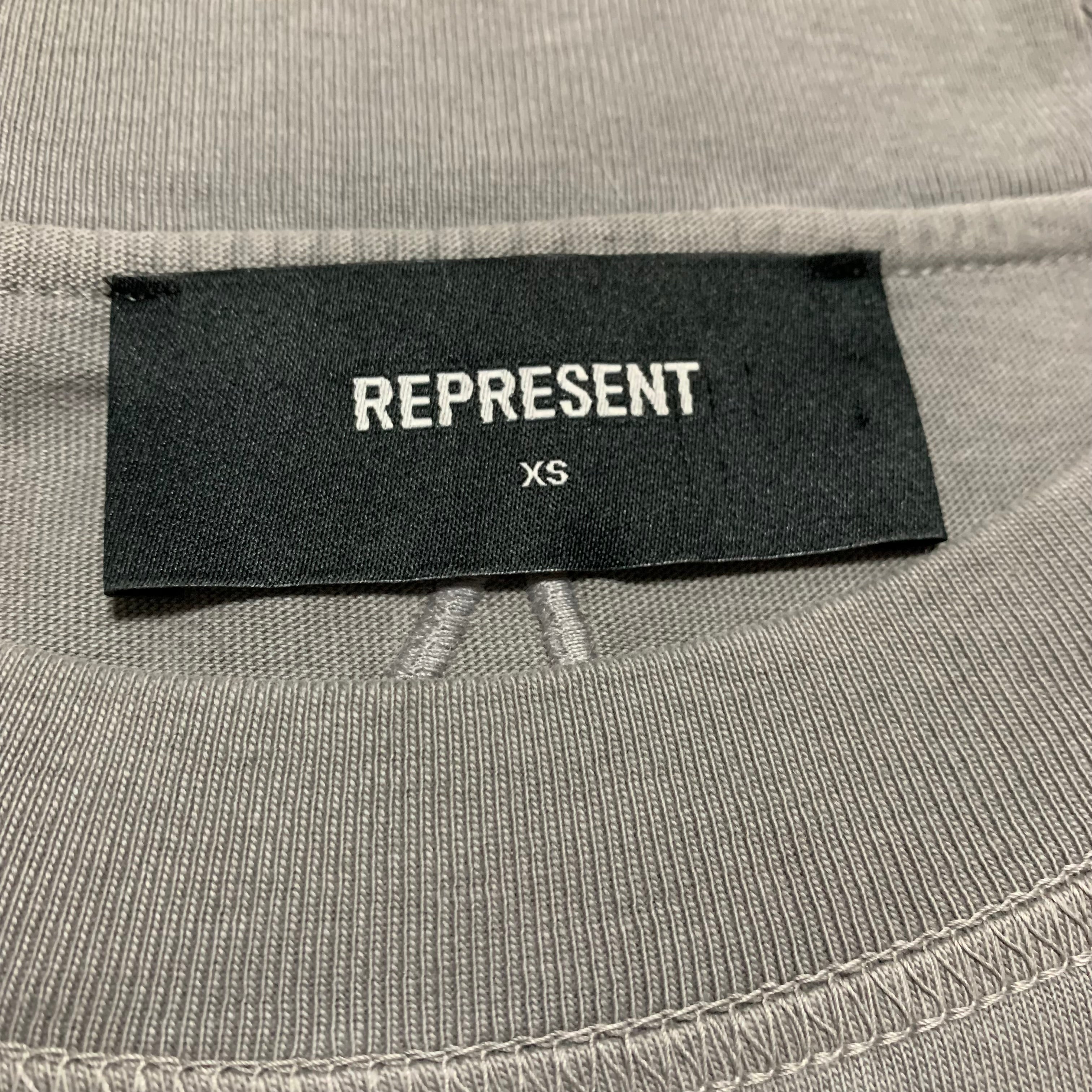 Represent XS Initial Long Sleeve Tee Ultimate Grey Top