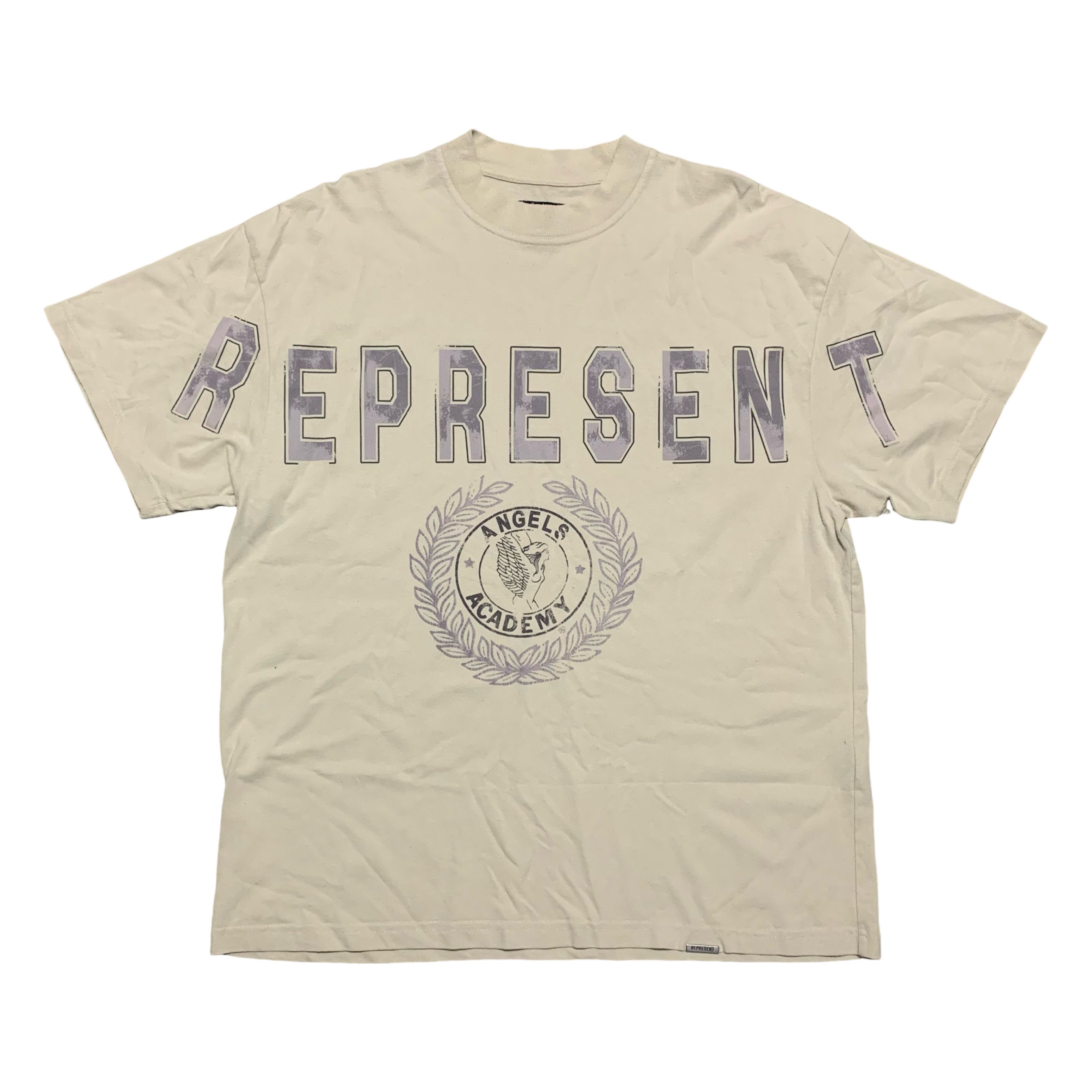 Represent Medium Angels Academy Vintage White Tee