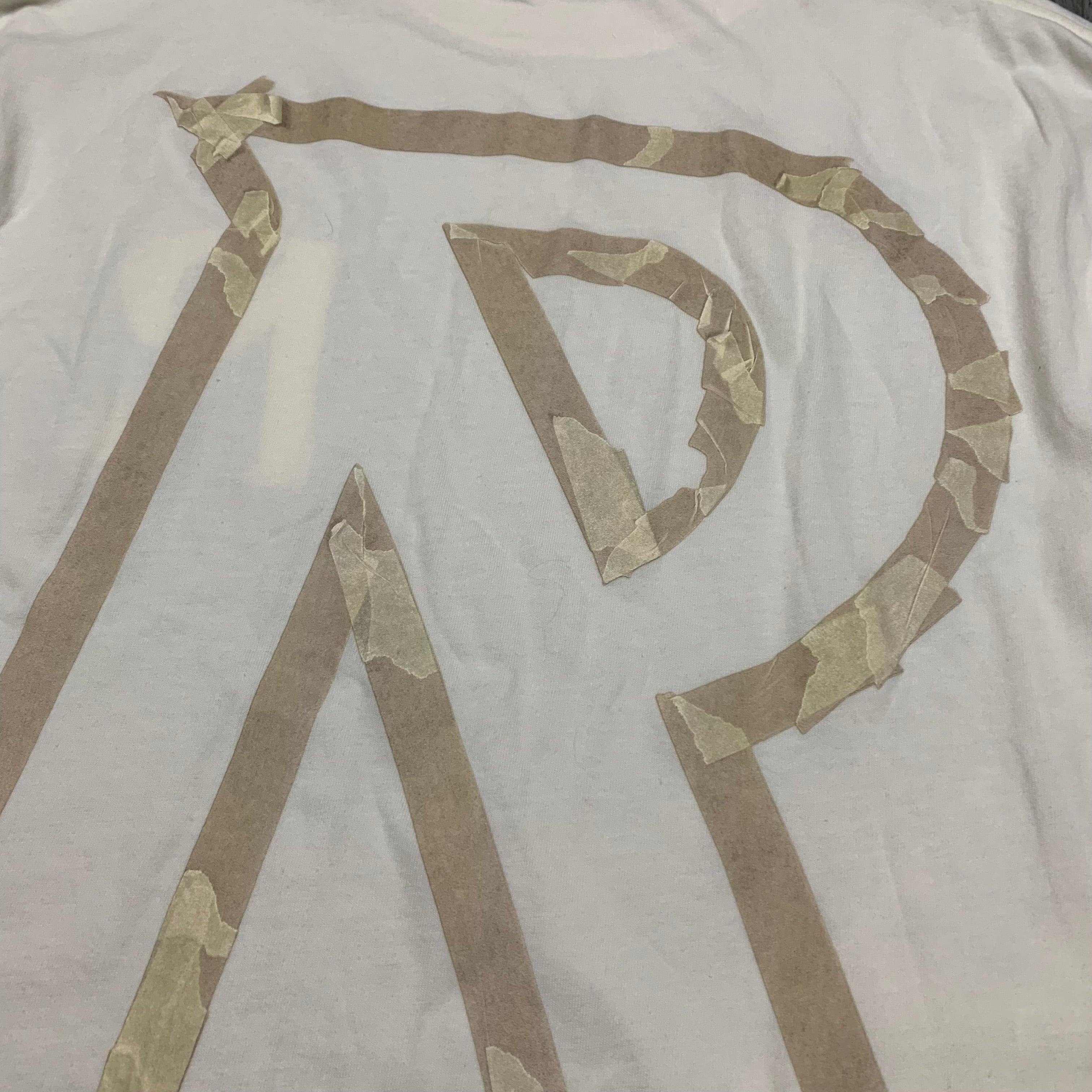 Represent XS Masking Tape Flat White Long Sleeve Tee