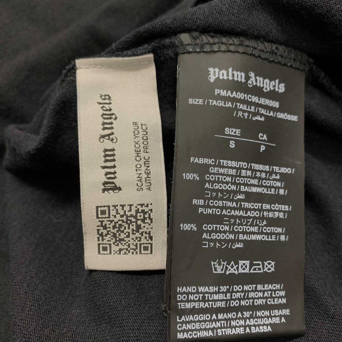 Palm Angels Small Tee New York Sprayed Black T-Shirt