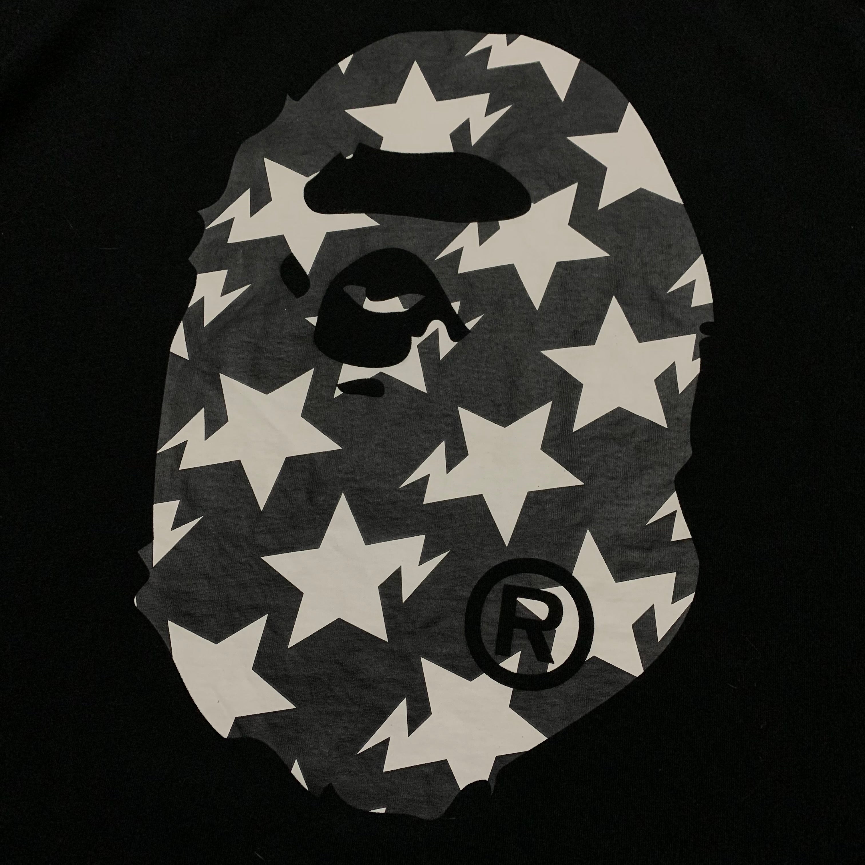 Bape Large Ape Head Bape Sta Black Tee A Bathing Ape