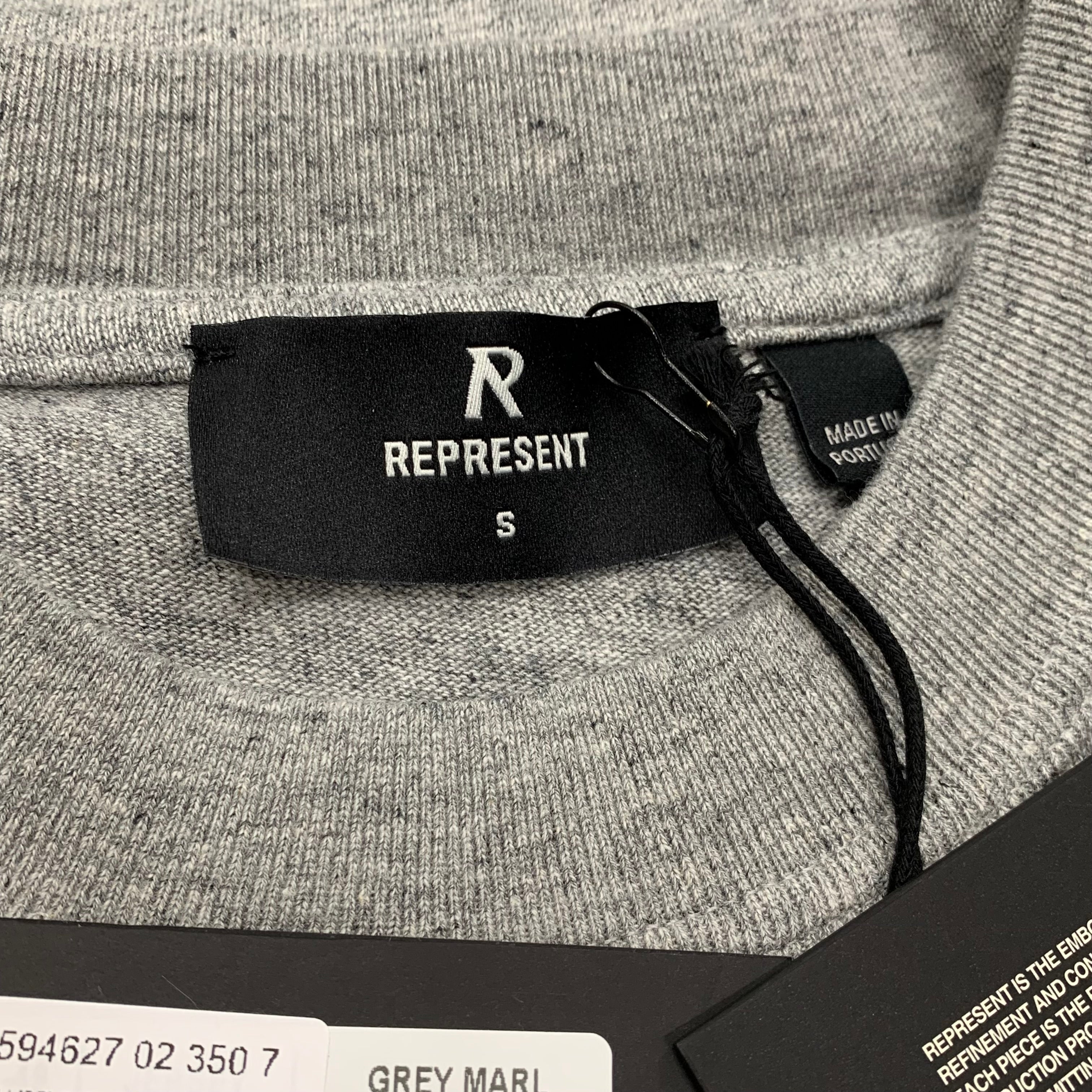 Represent Small Tee England Graphic Grey T-Shirt