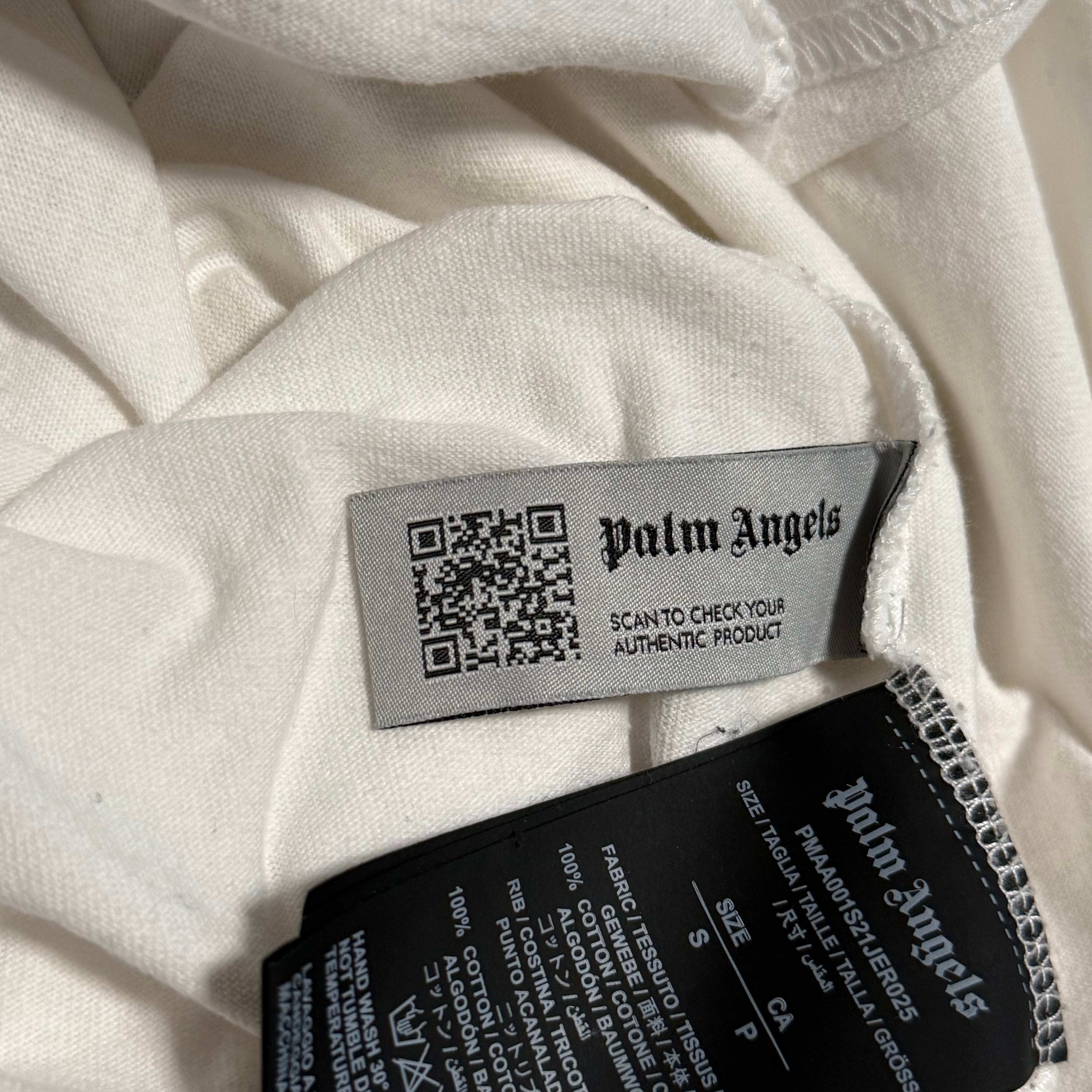 Palm Angels Small Paris Sprayed White Tee
