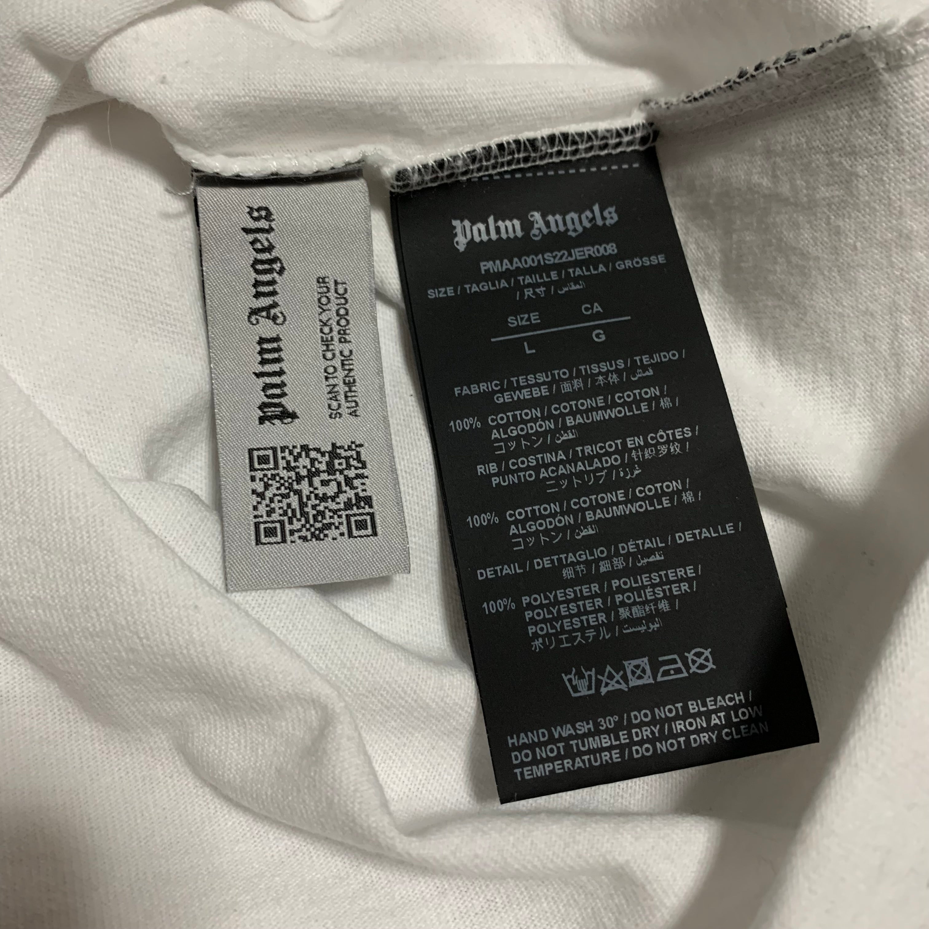 Palm Angels Large Sun Of Beach White Tee