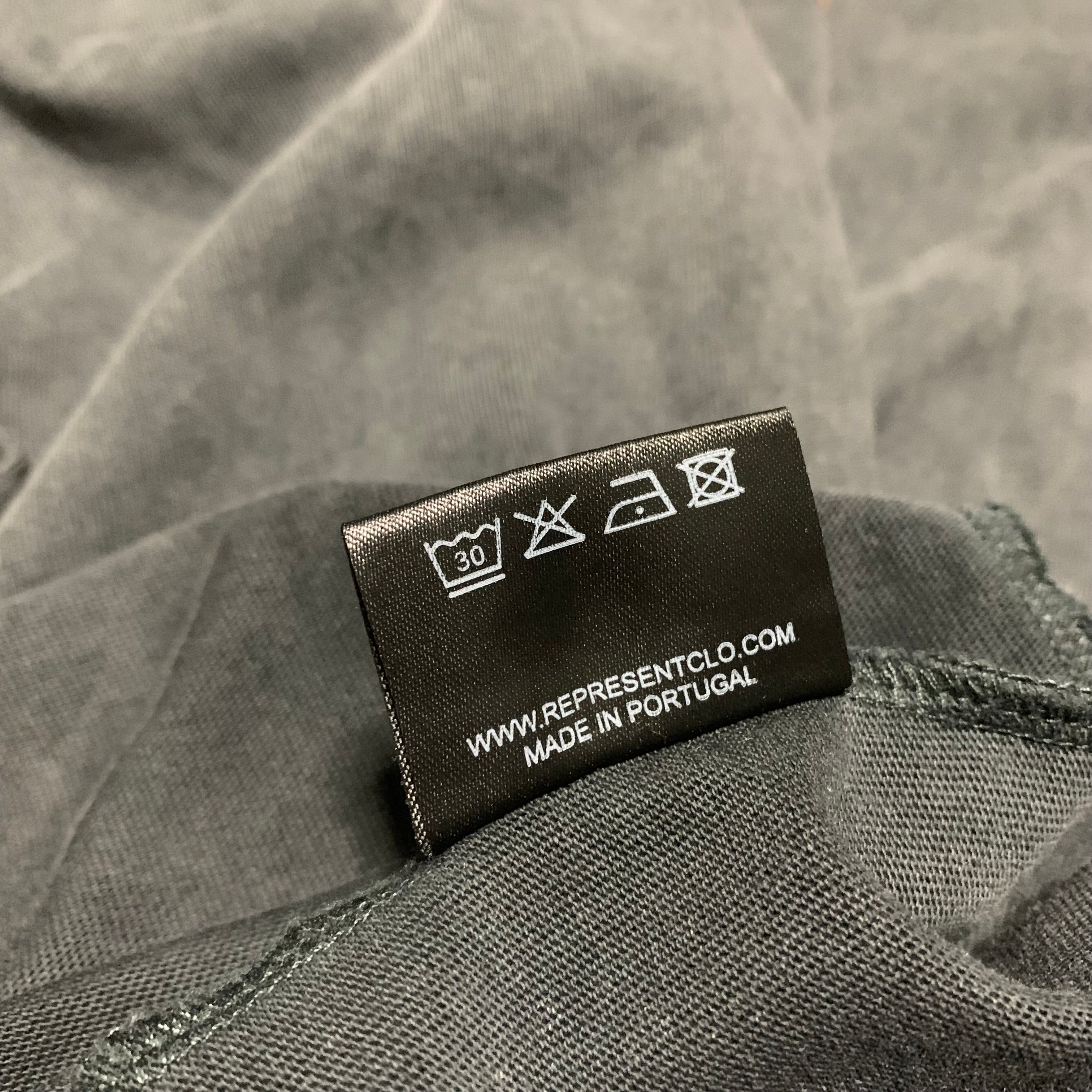 Represent Small Bones Vintage Grey Tee Skeleton