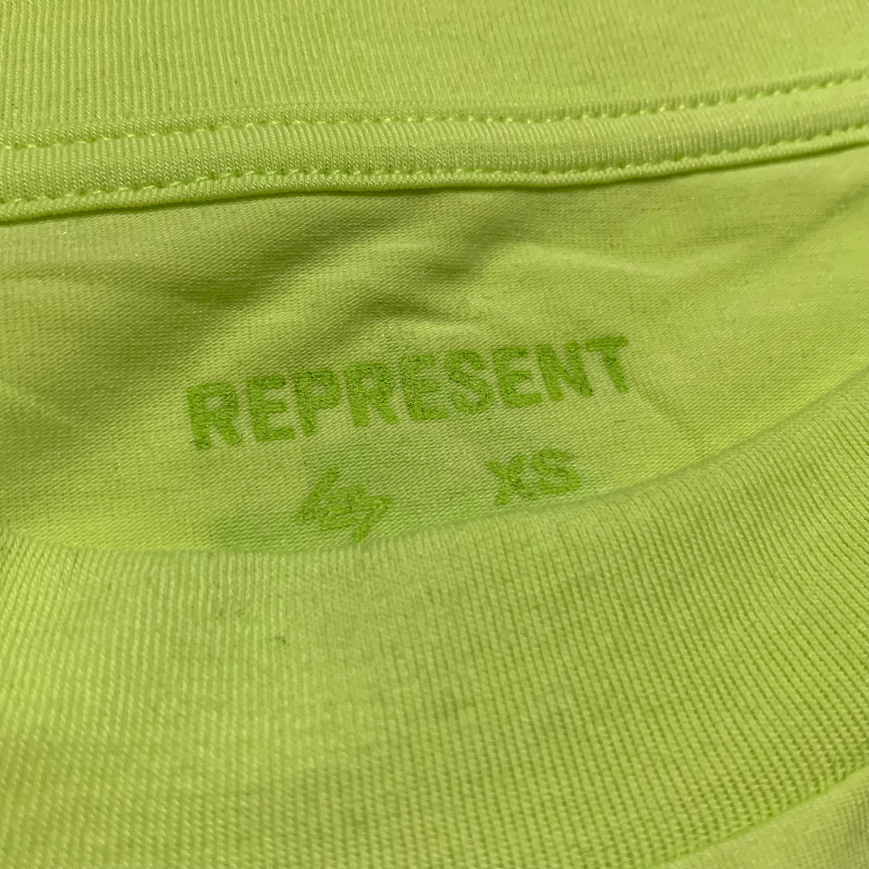 Represent XS 247 Future Terrains Oversized Tee Shadow Lime Green