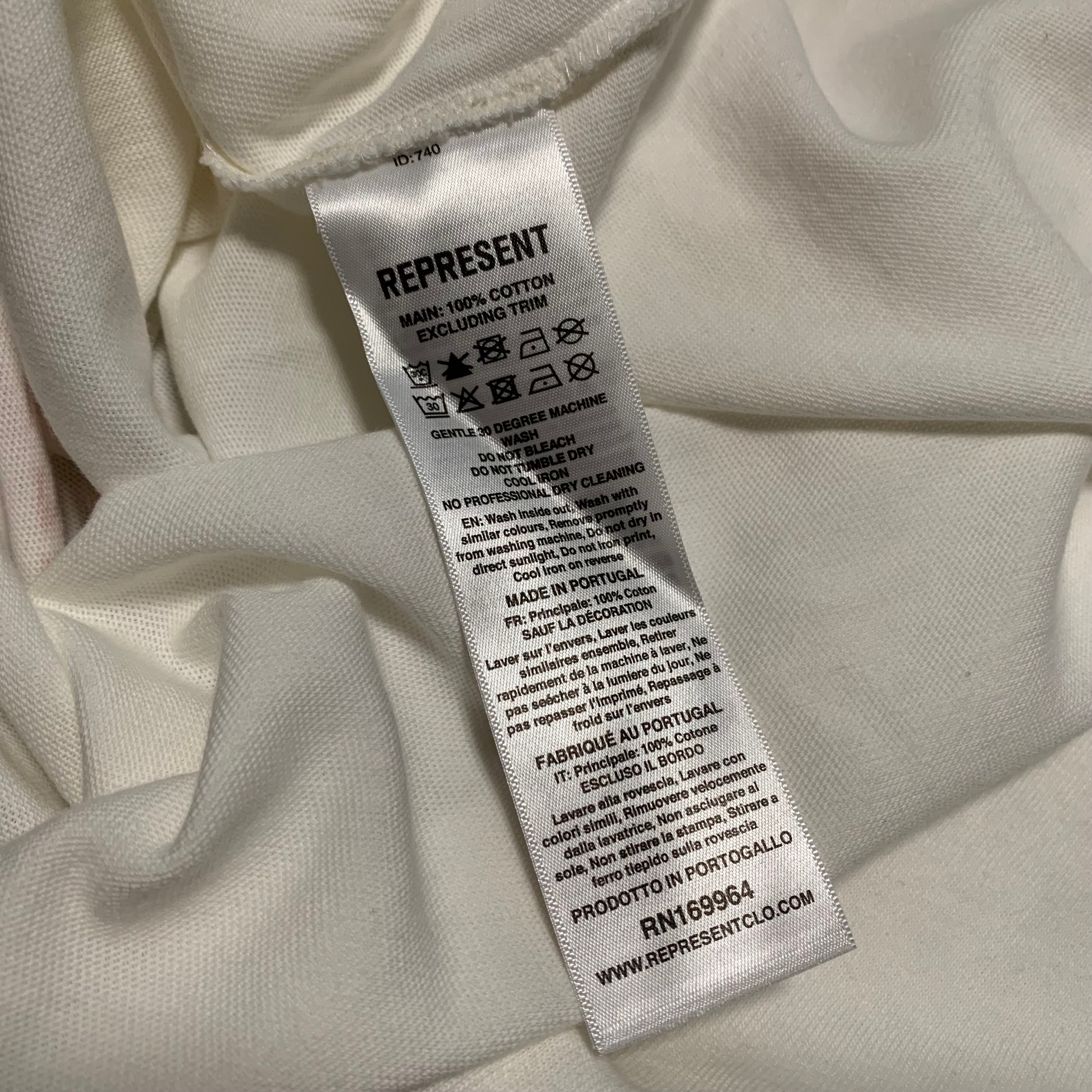 Represent Medium Horizons Flat White Tee