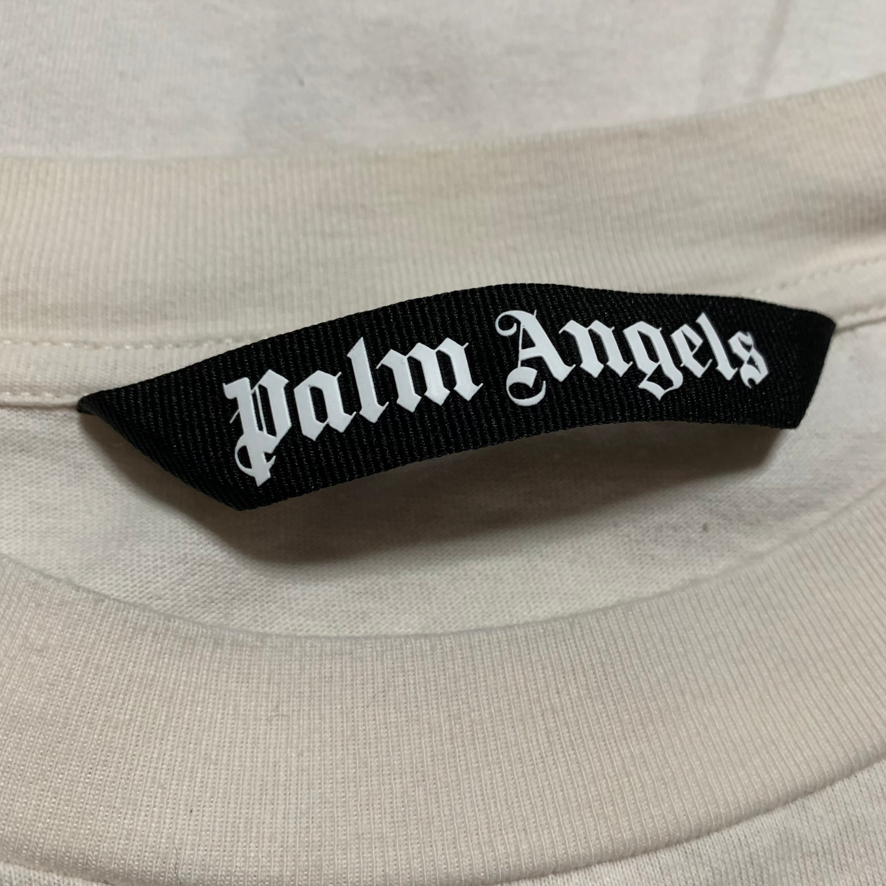 Palm Angels Large Classic Bear Cream White Tee