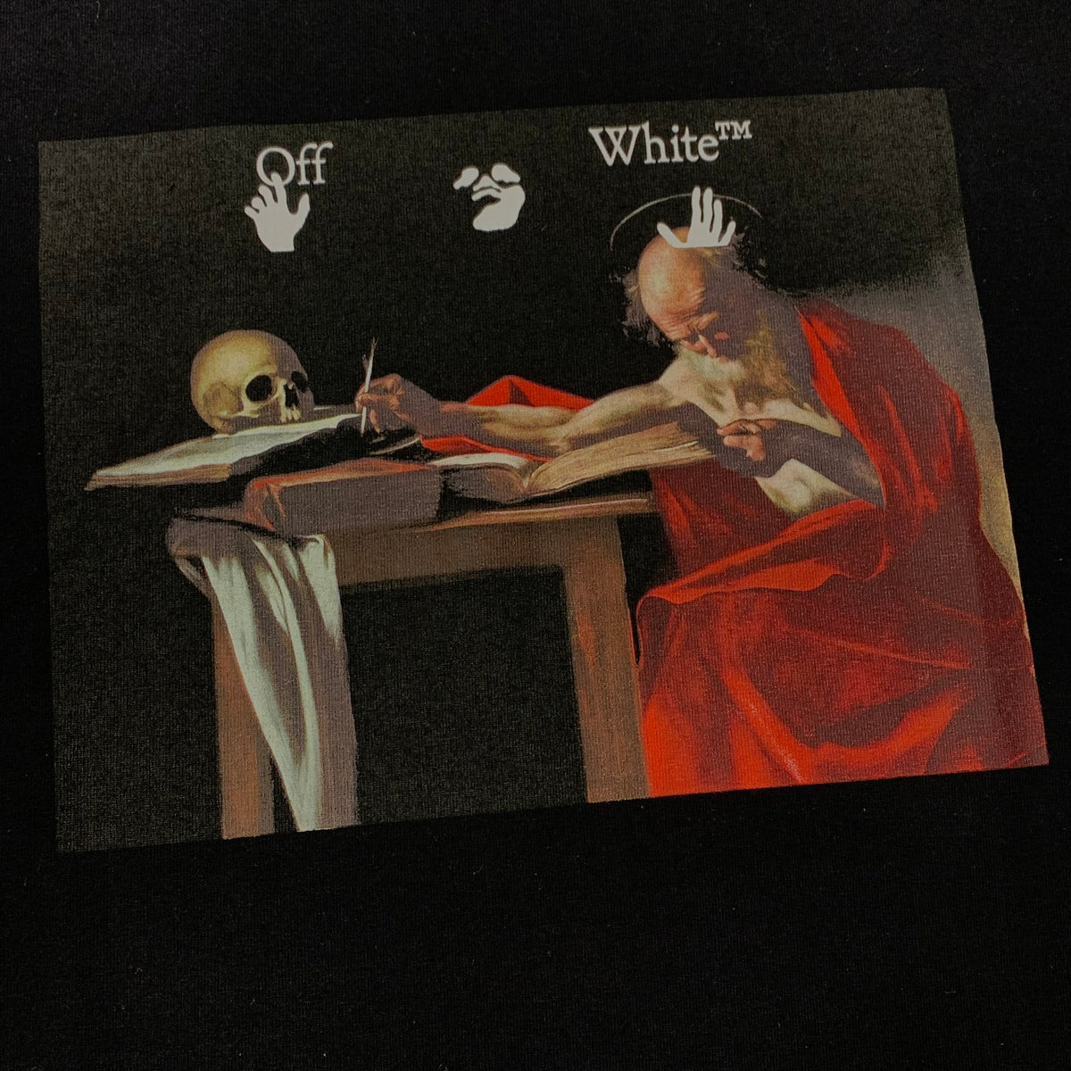 Off White Small Tee Caravaggio Arrows Black T-Shirt Virgil Abloh