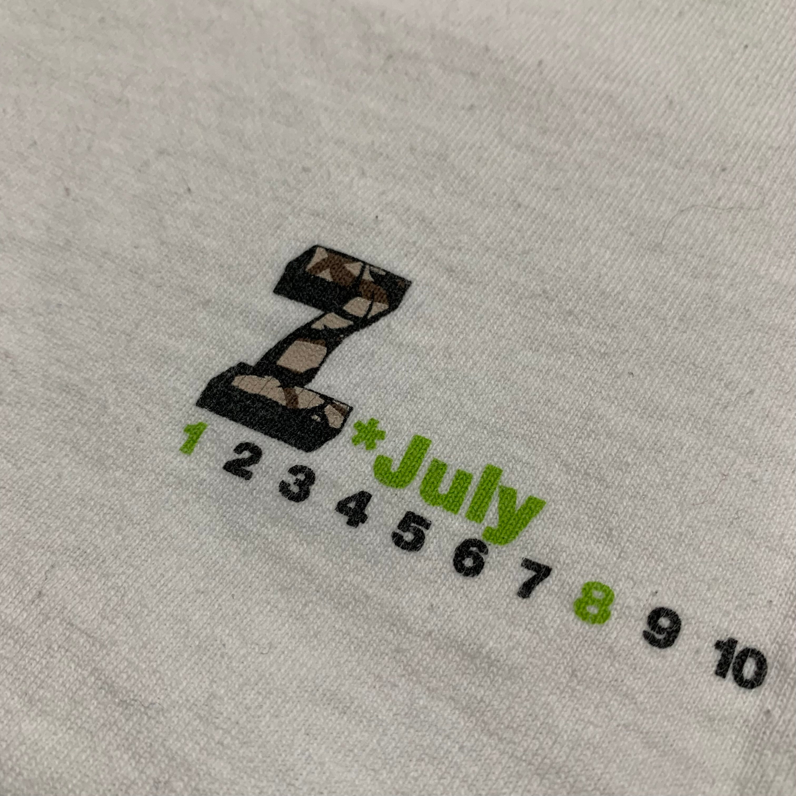 Bape Large Calendar White Tee A Bathing Ape July 2007