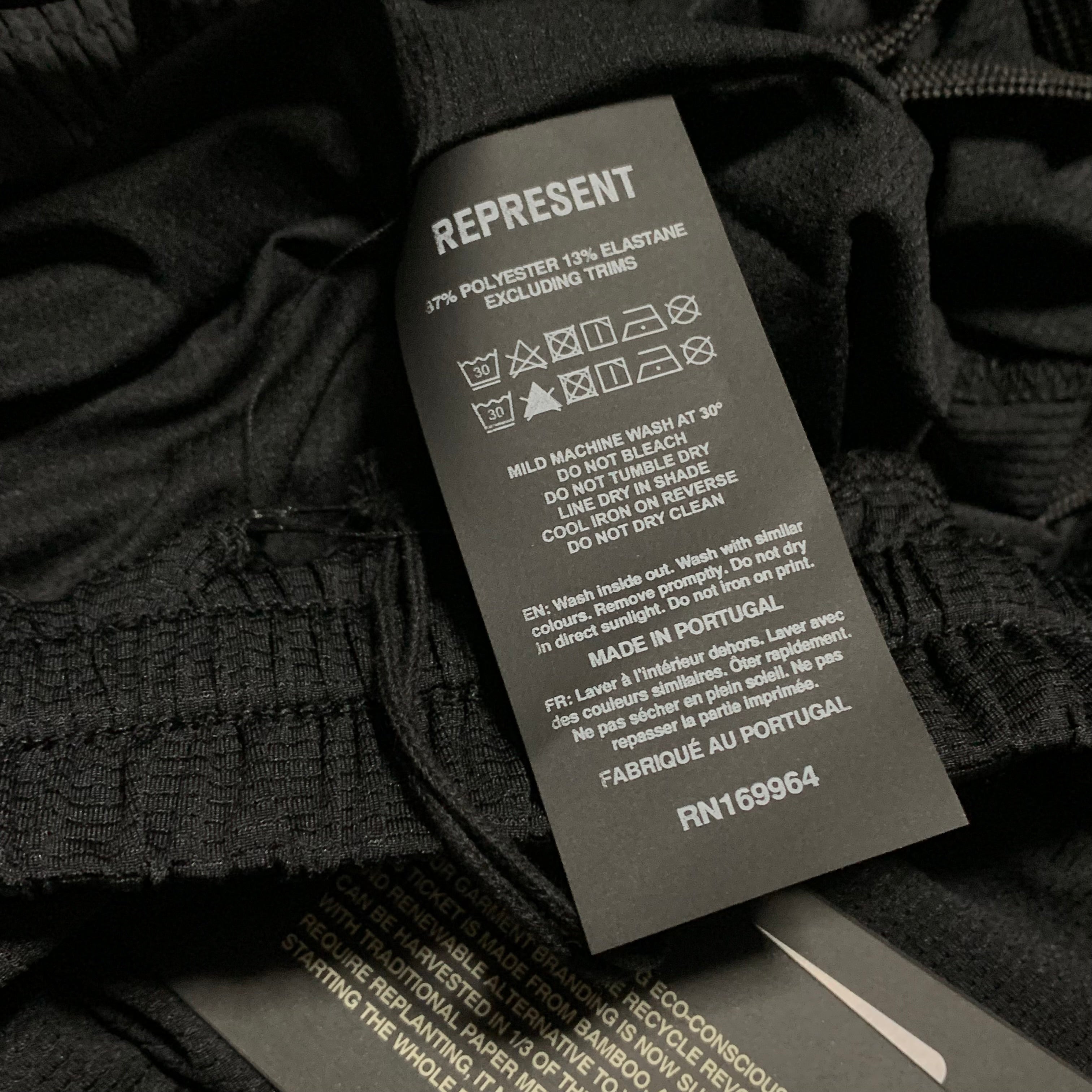 Represent Small Shorts Black Mesh Bottoms