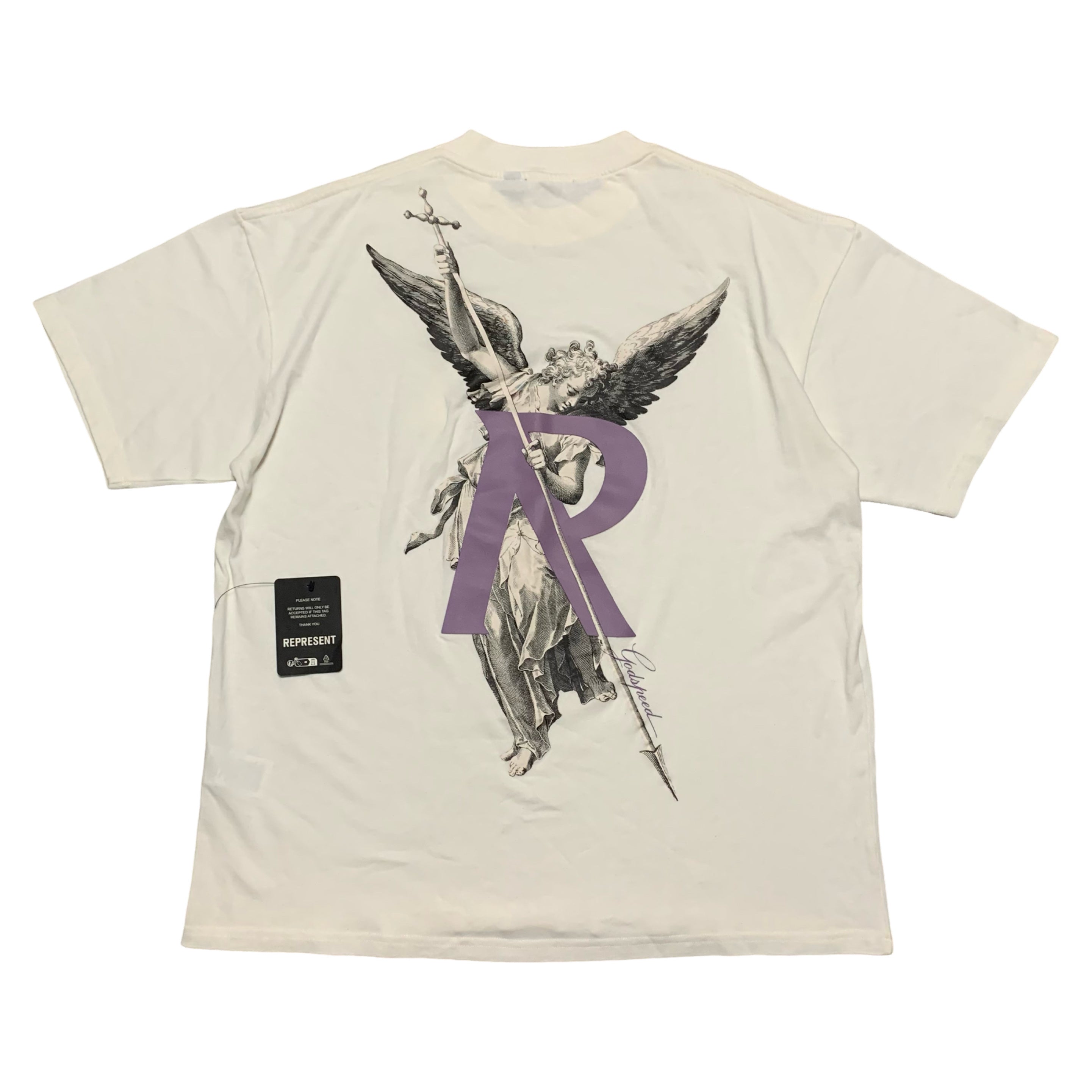 Represent Large Archangel Flat White Tee