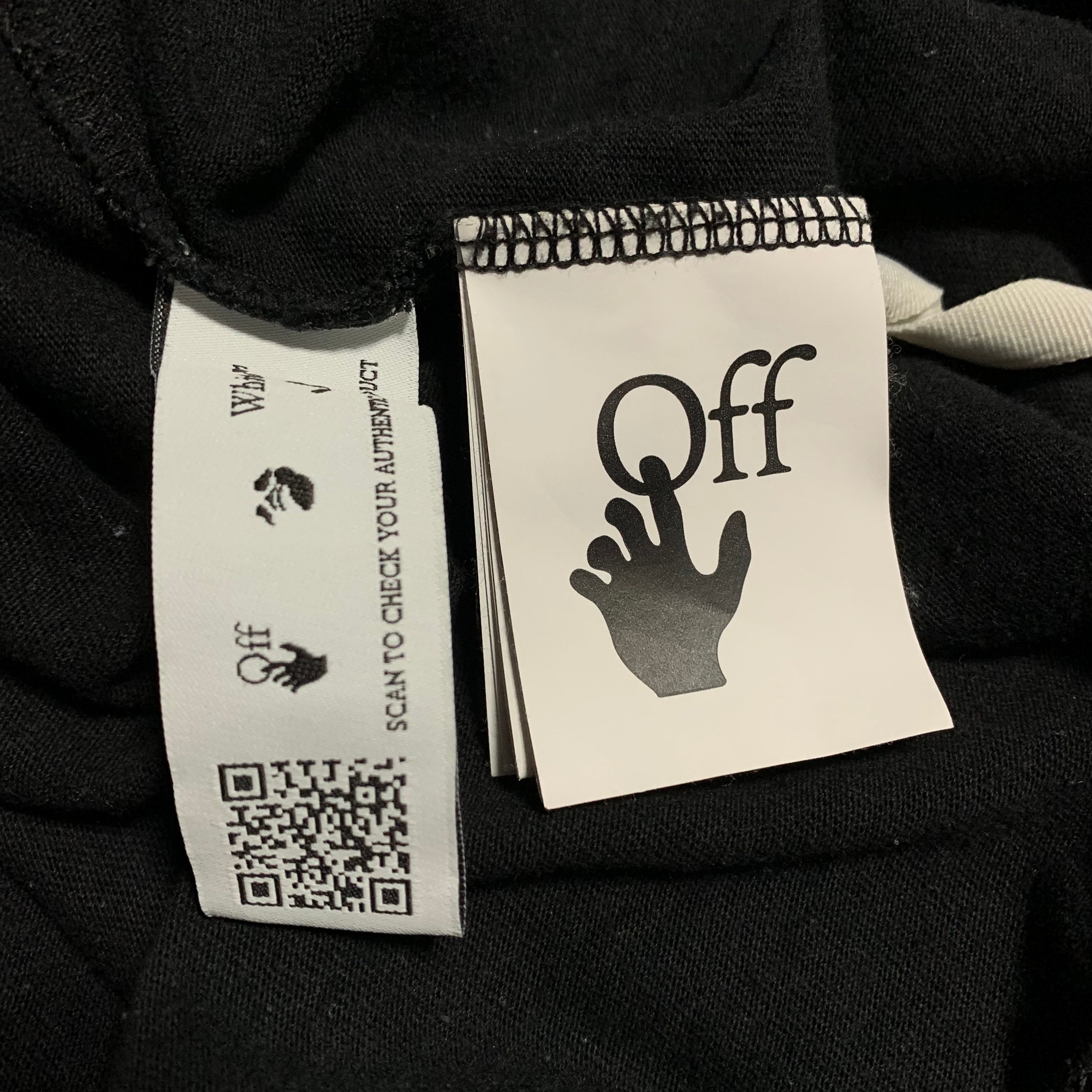 Off White Small Graphic Black Tee Oversized Fit Virgil Abloh