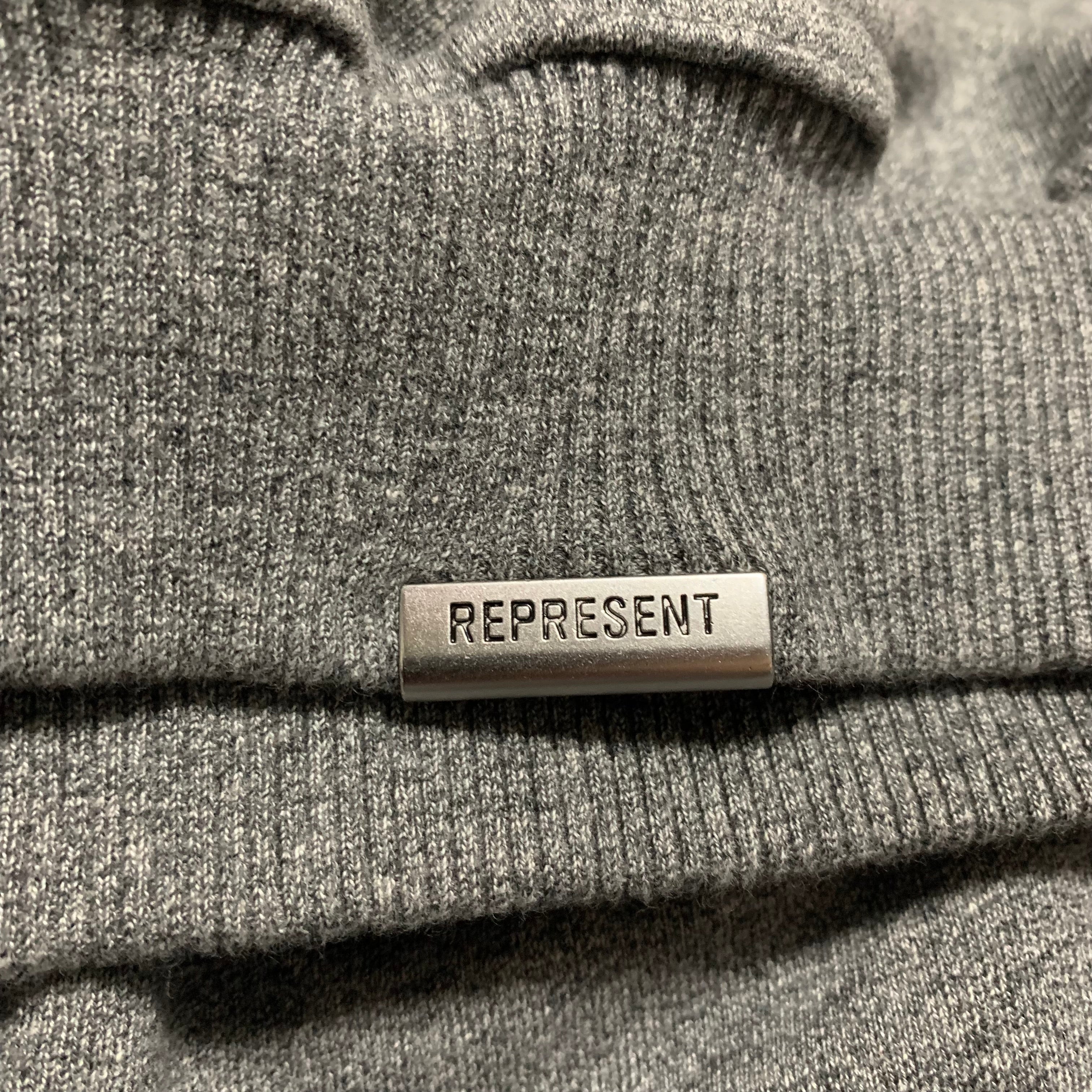 Represent XS Blanks Grey Sweater Sweatshirt Crewneck