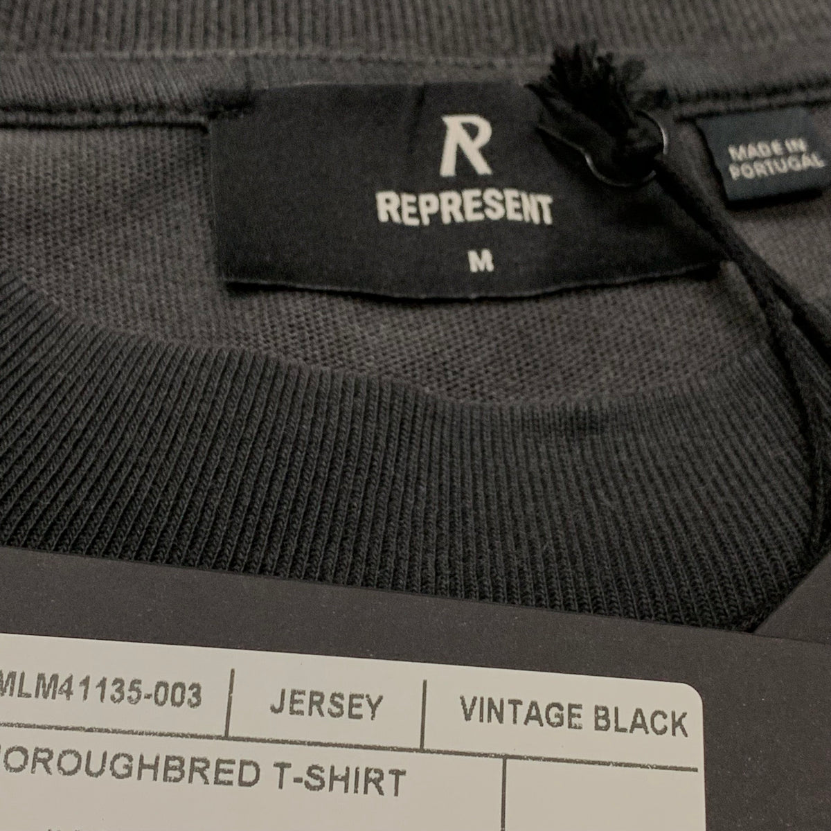 Represent Medium Tee Thoroughbred Dog Vintage Black T-Shirt