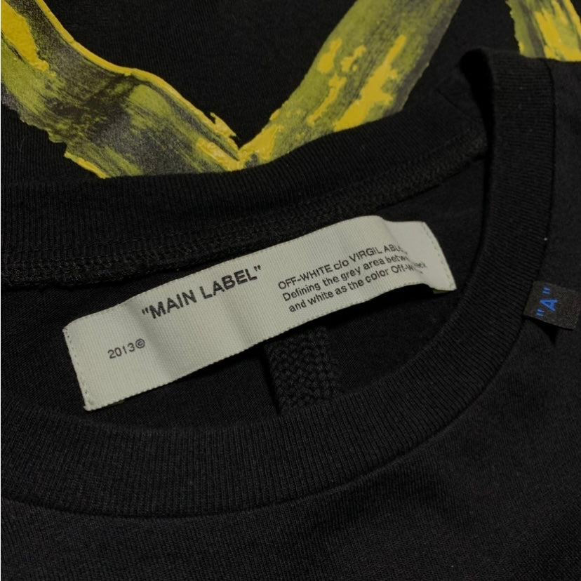 Off White XL Tee Acrylic Arrows Black T-Shirt Virgil Abloh