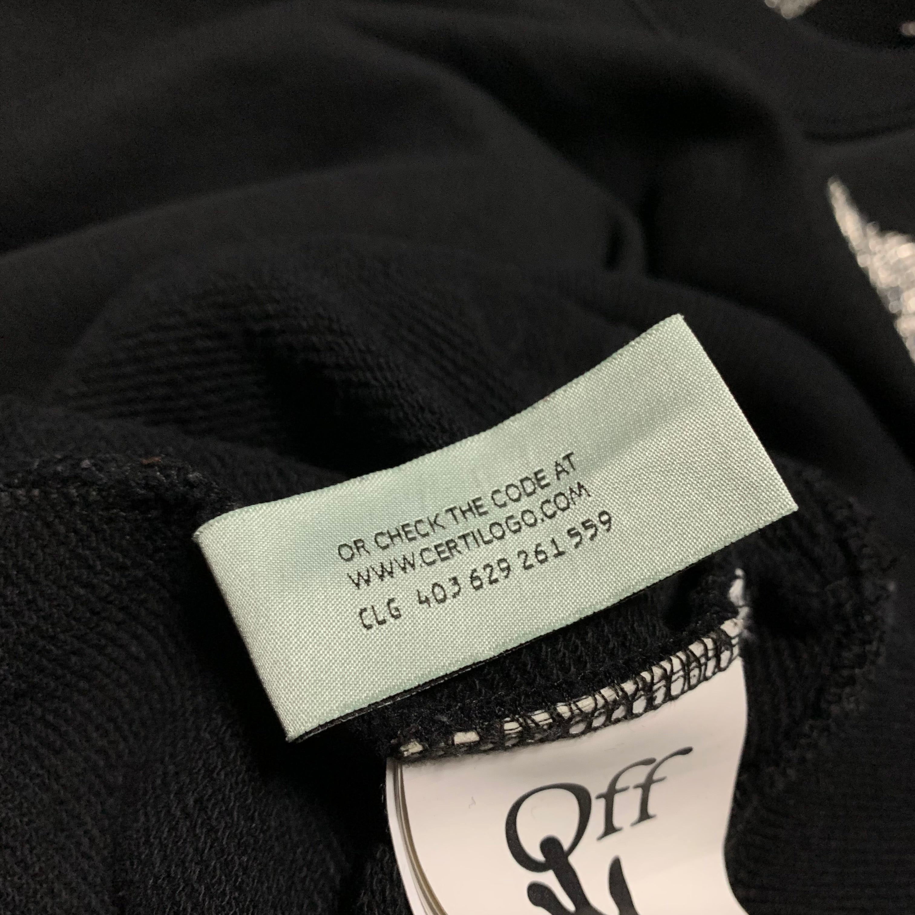 Off White XS Arrows Black Birds Black Sweatshirt Crewneck Virgil Abloh