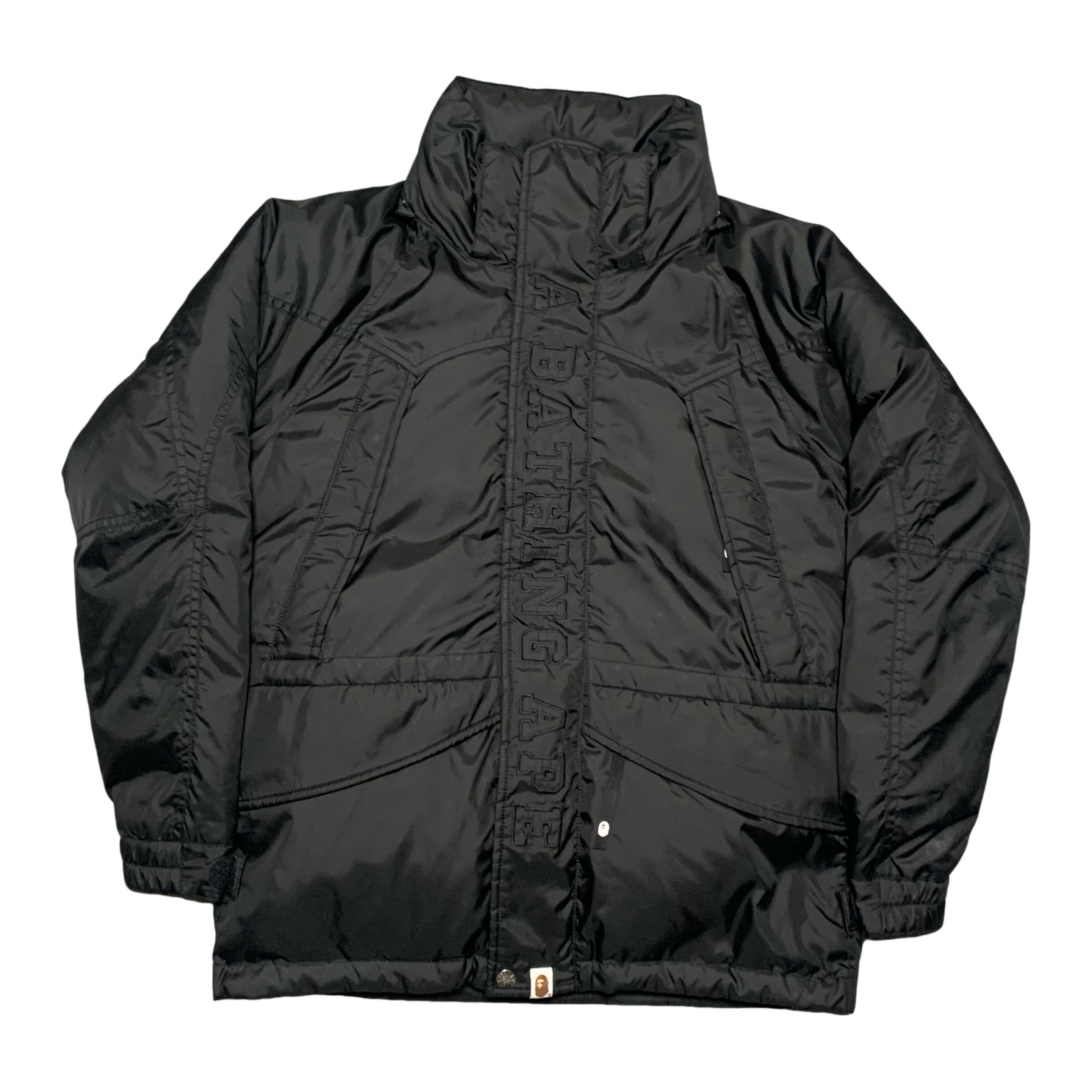 Bape Small Shark Snowboard Down Puffer Jacket Black A Bathing Ape 2022 (RRP £599)
