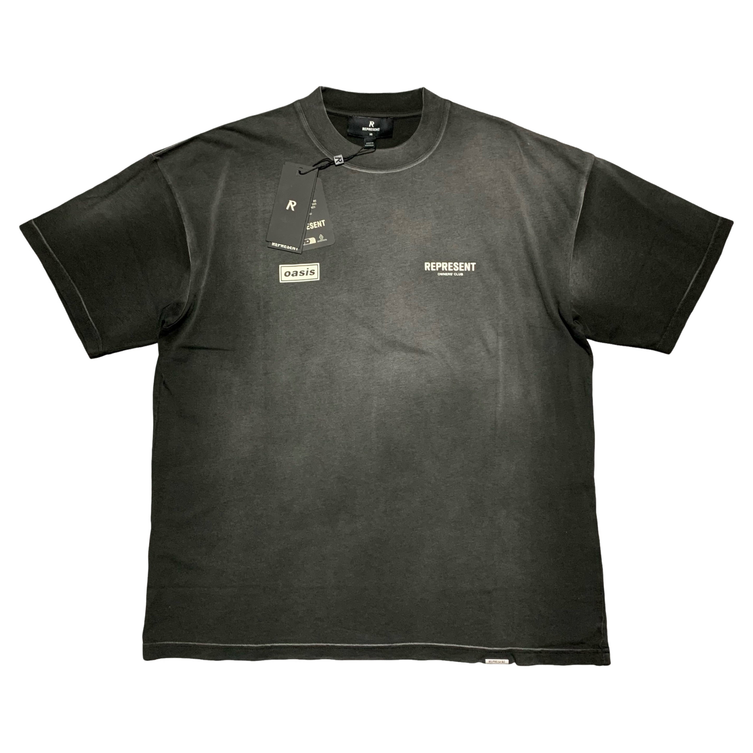 Represent x Oasis XS Owners Club Stained Black Tee