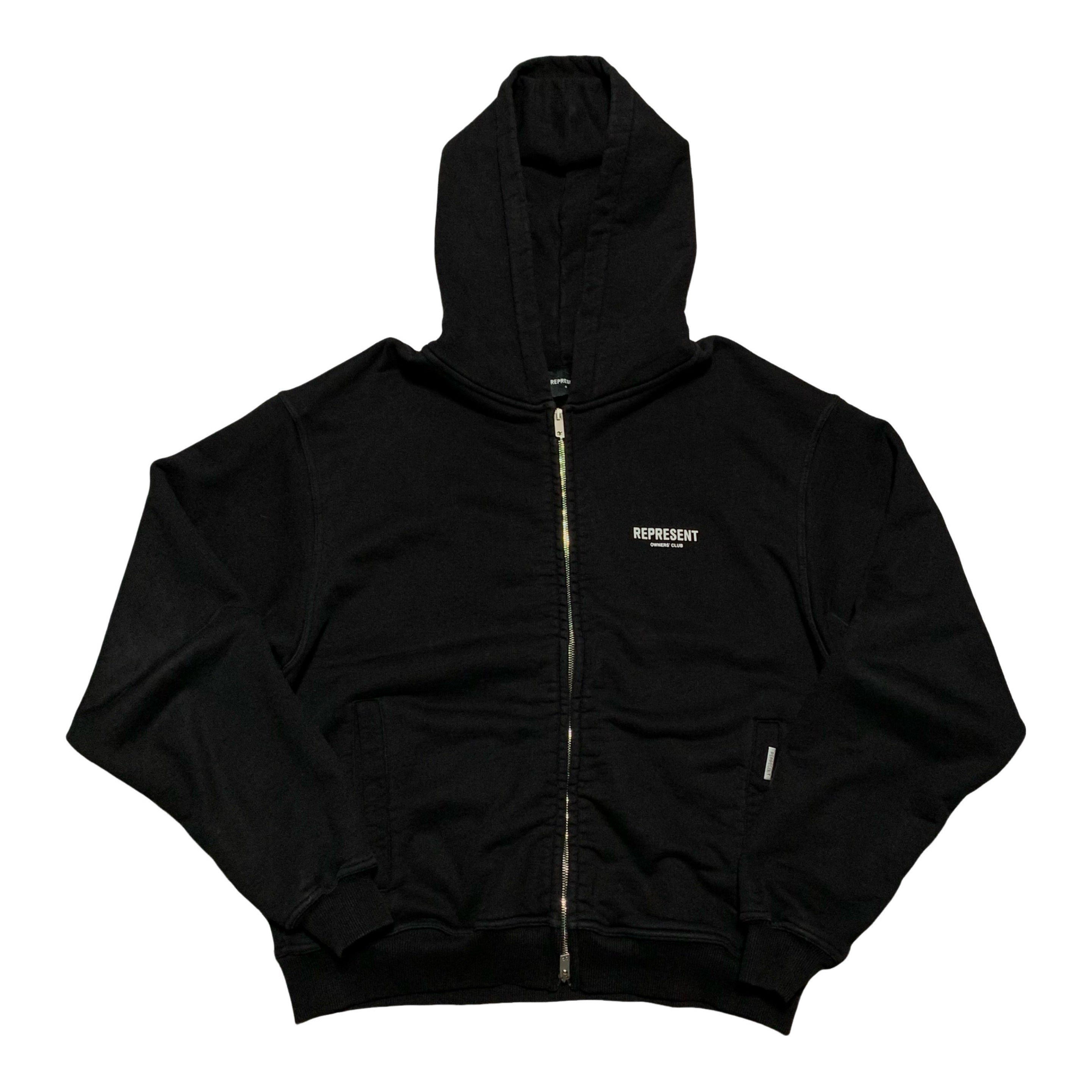 Represent Small Owners Club Full Zip Black Hoodie