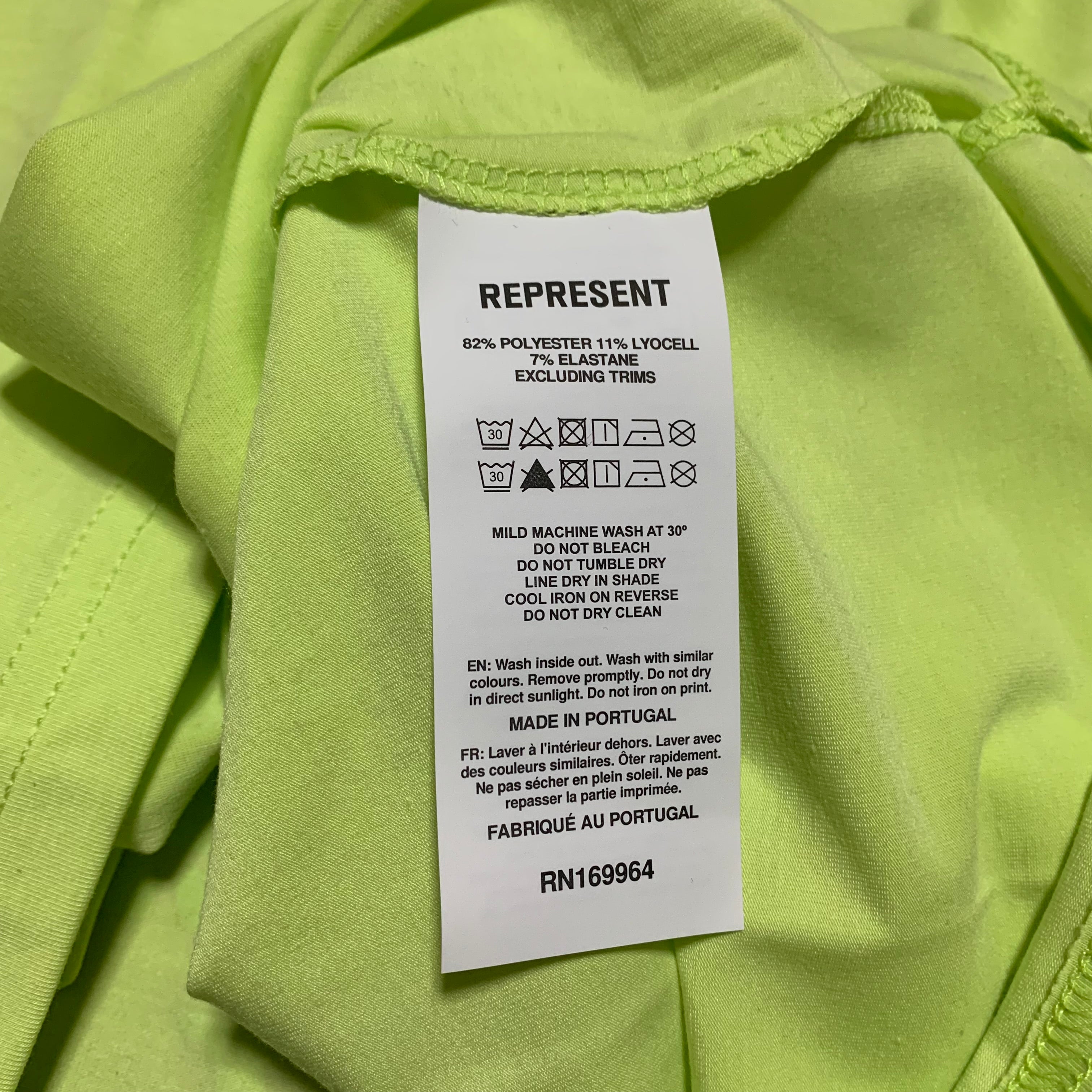 Represent XS 247 Future Terrains Oversized Tee Shadow Lime Green